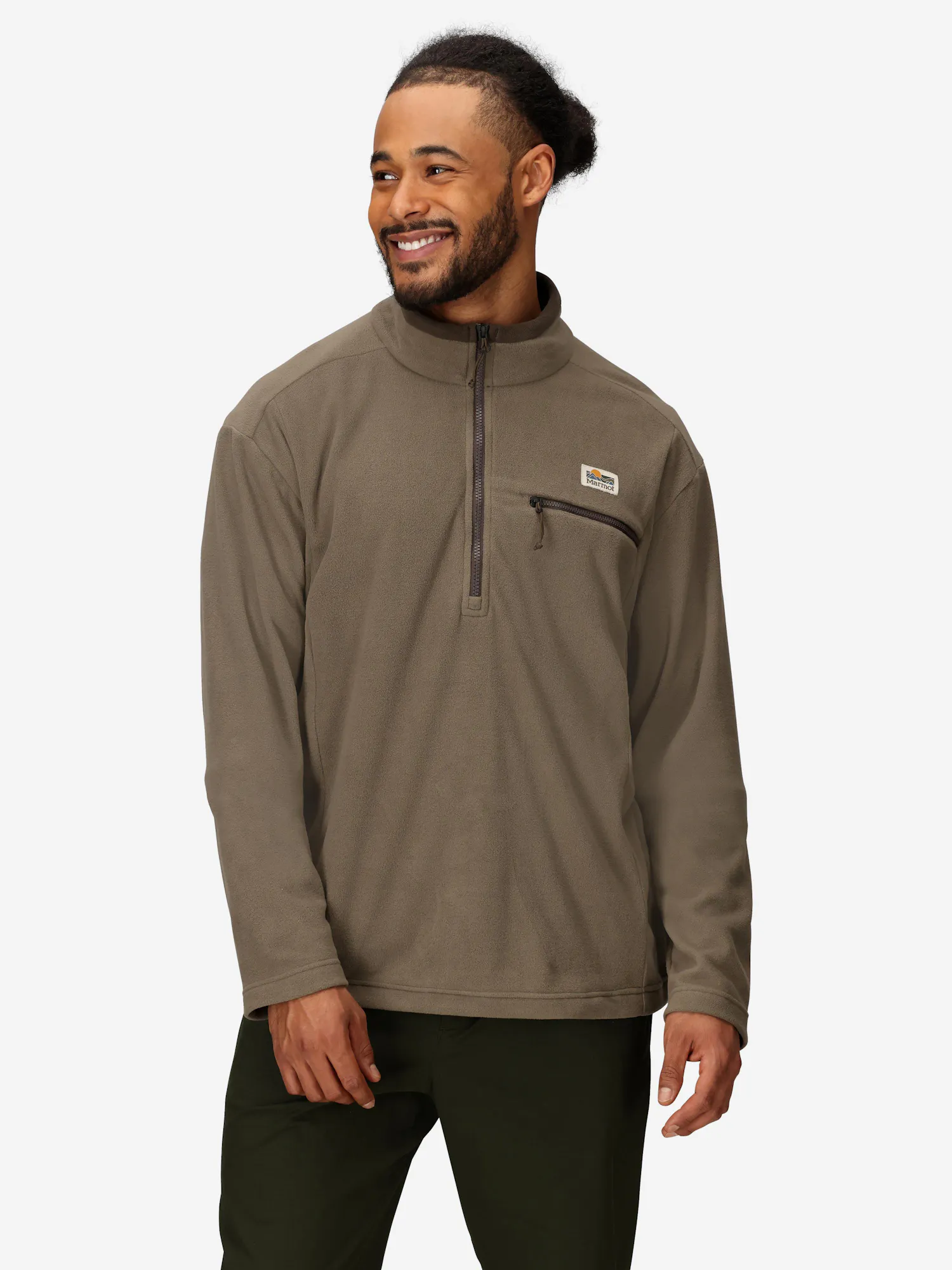 Marmot Men’s Upward Fleece Half-Zip Pullover in Claystone