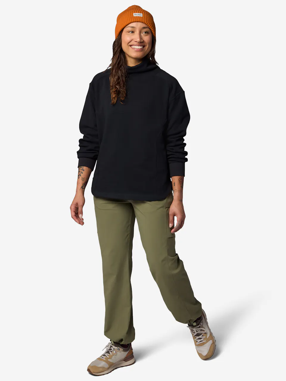 Wm's Hideaway Plush Funnel Neck LS