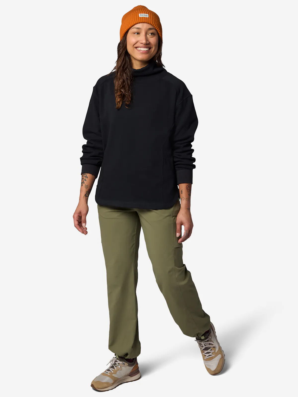 Wm's Hideaway Plush Funnel Neck LS