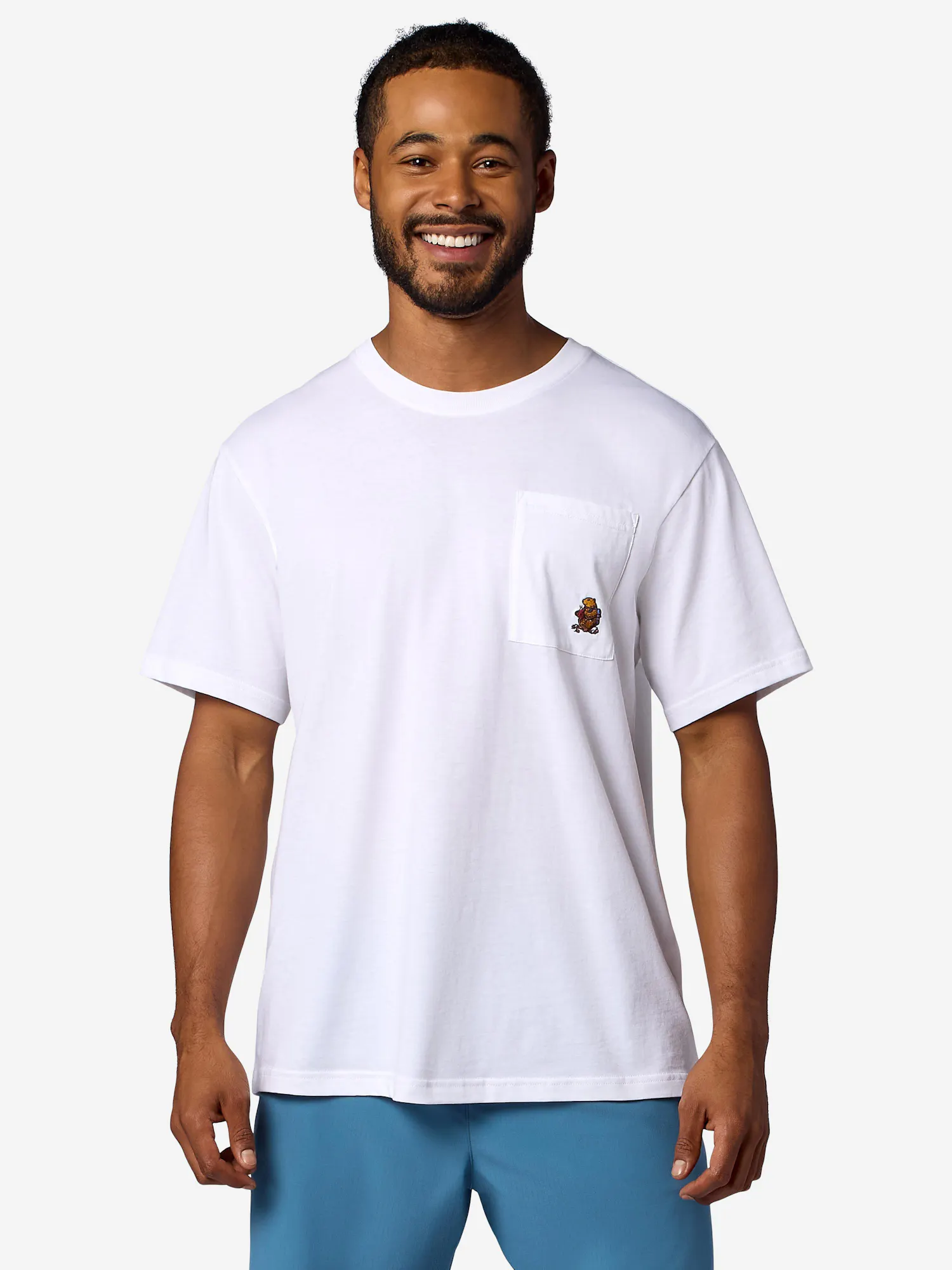 Marmot Men’s Marty Short-Sleeve Pocket T-Shirt in White | Recycled Cotton