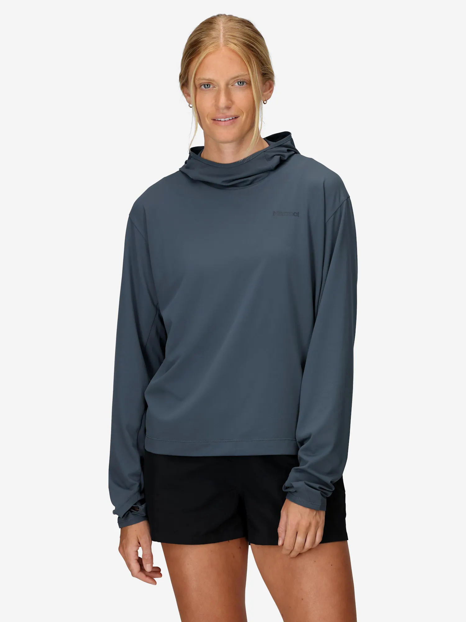 Marmot Women's AirExchange UPF 50 Hoody in Thunderhead