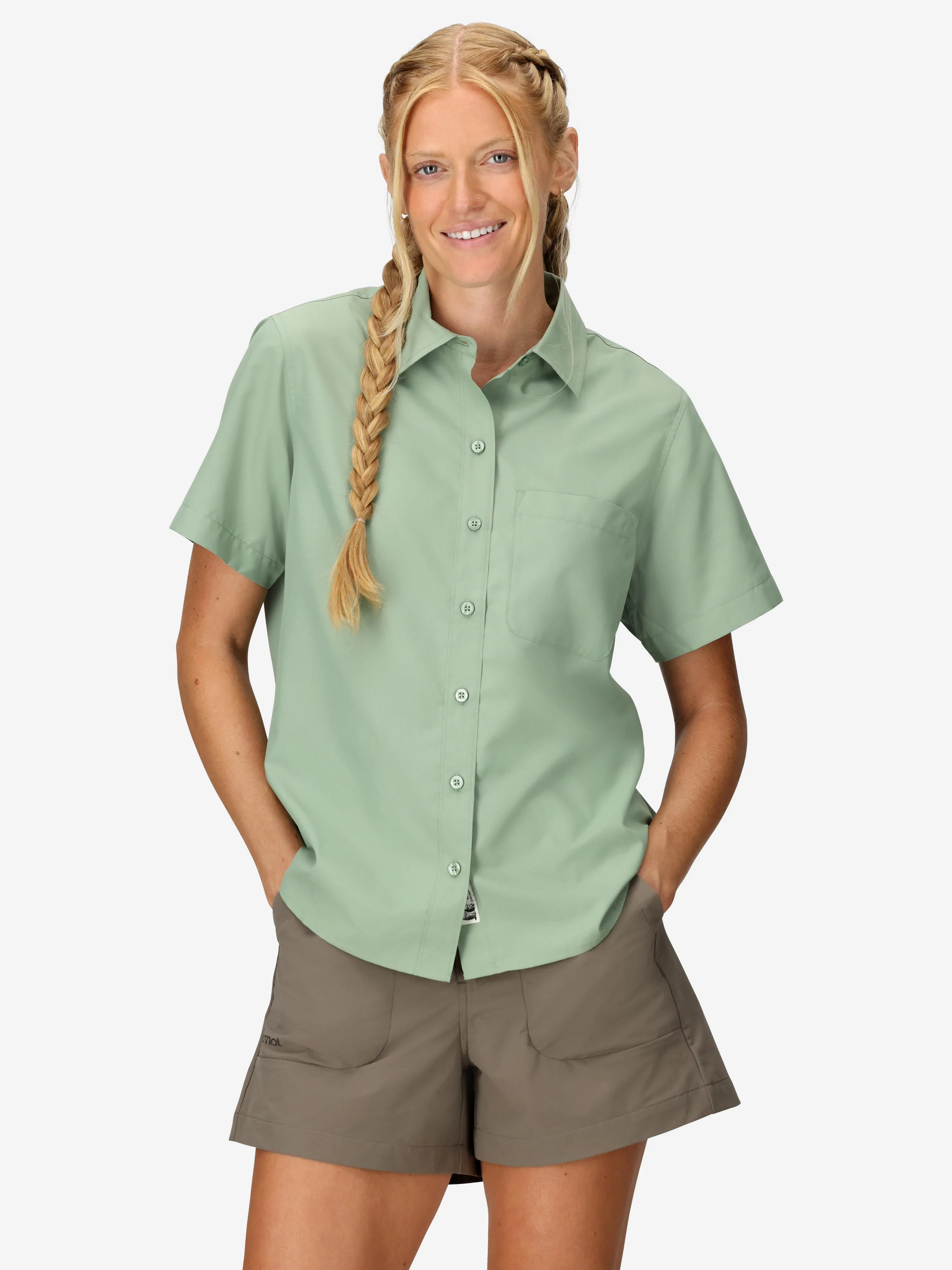 Women's AirExchange UPF 40 Short-Sleeve Collared Shirt