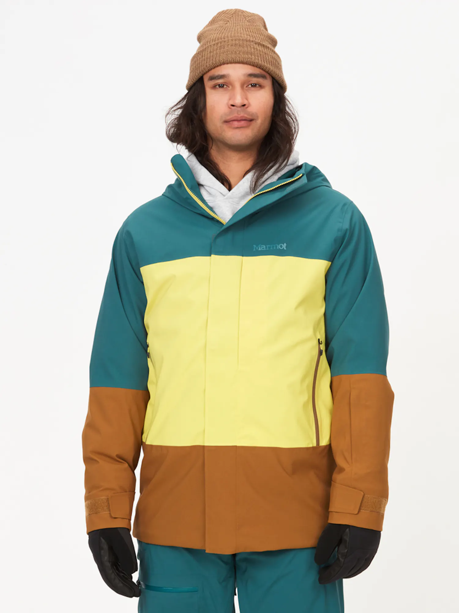 Marmot Men's Elevation Jacket (2023) in Dark Jungle/Limelight/Hazel