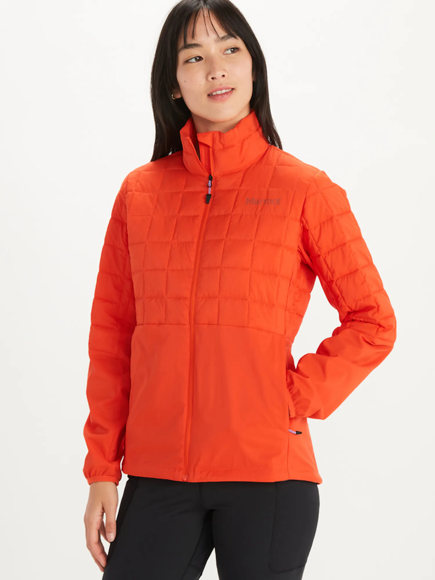 Marmot Women's Echo Featherless Hybrid Jacket in Red Sun