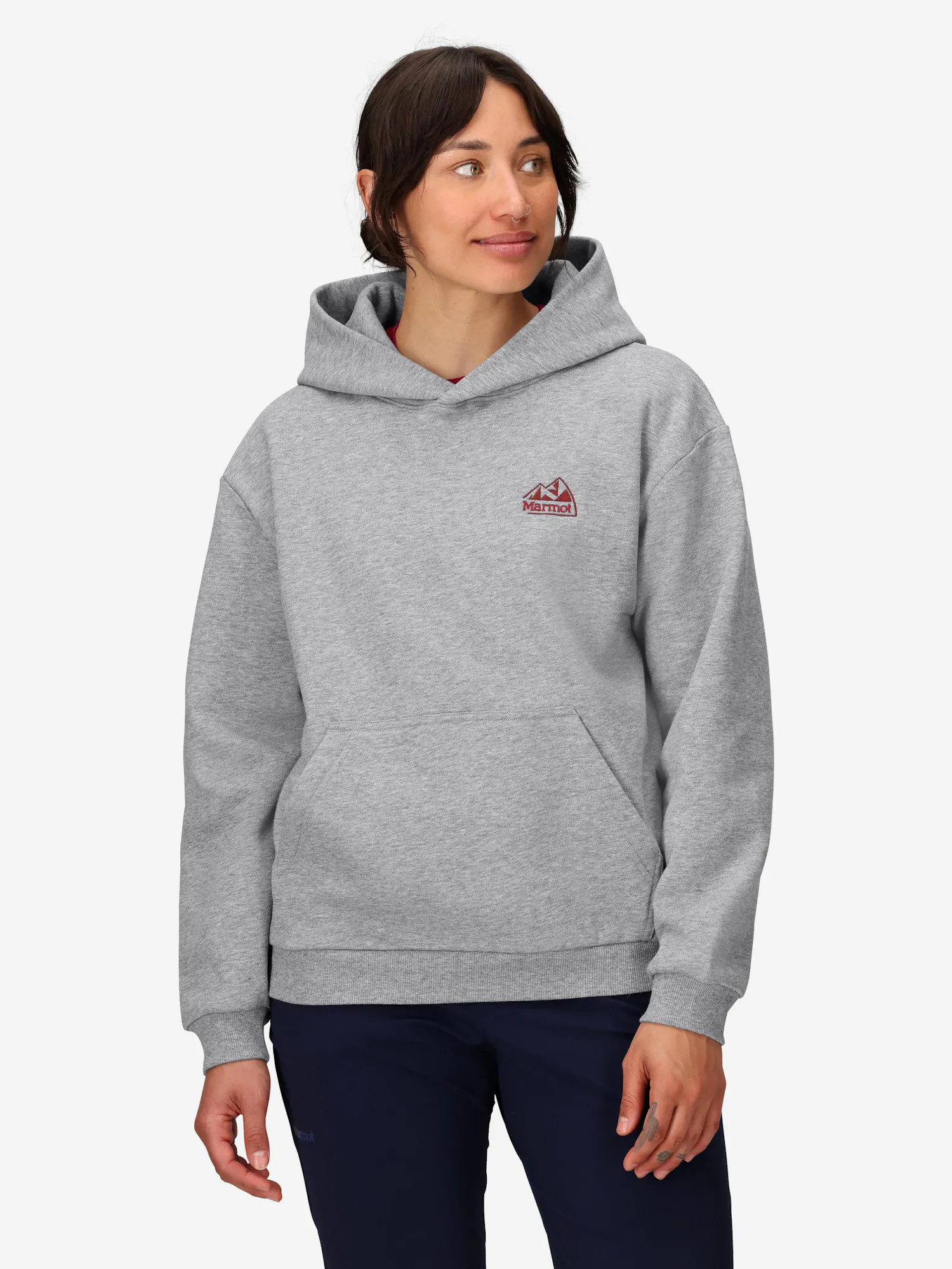 Marmot Women's Peaks Hoodie Jacket in Grey Heather | Cotton