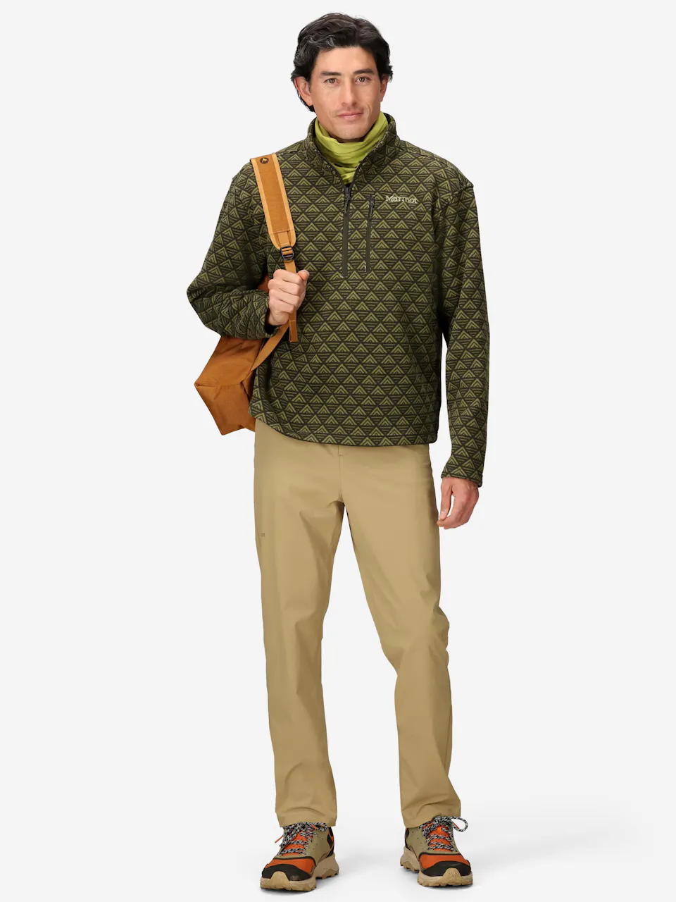 Heavyweight Drop Line Printed 1/2 Zip