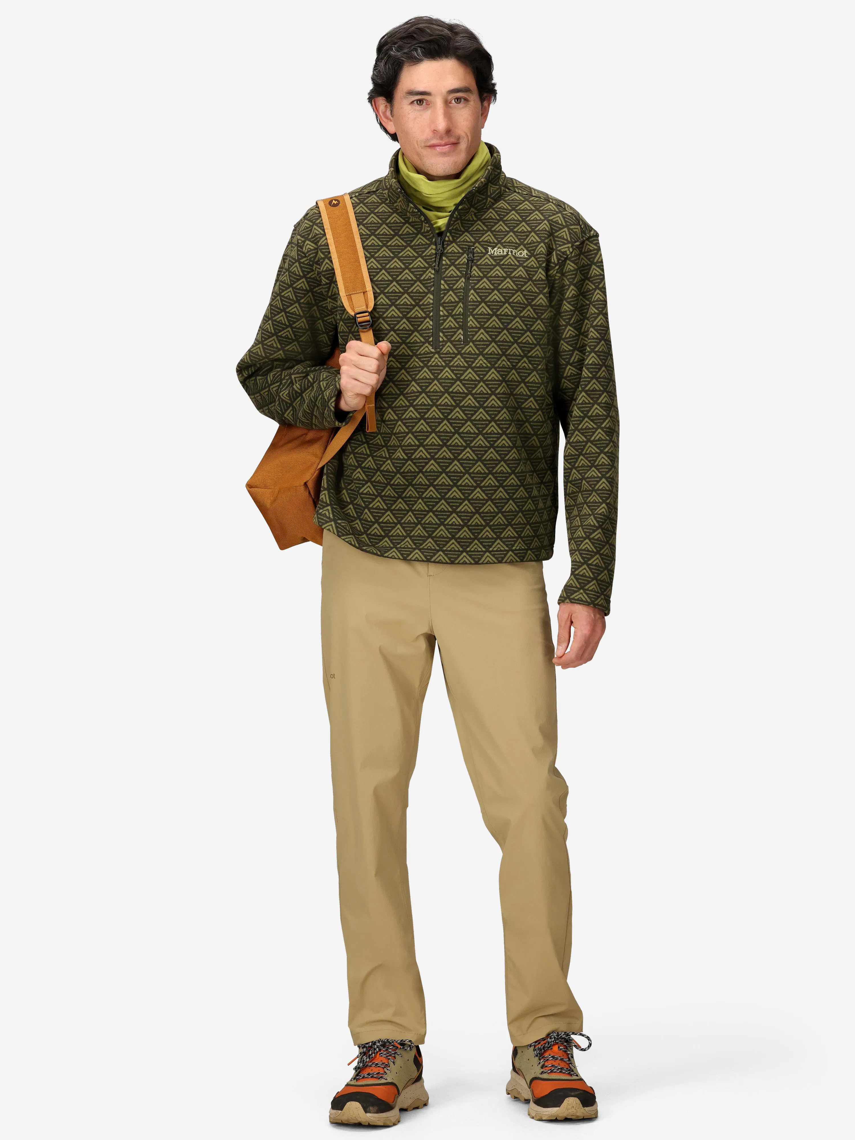 Men's Heavyweight Drop Line Printed Sweater Fleece Half-Zip (Fall 2025)