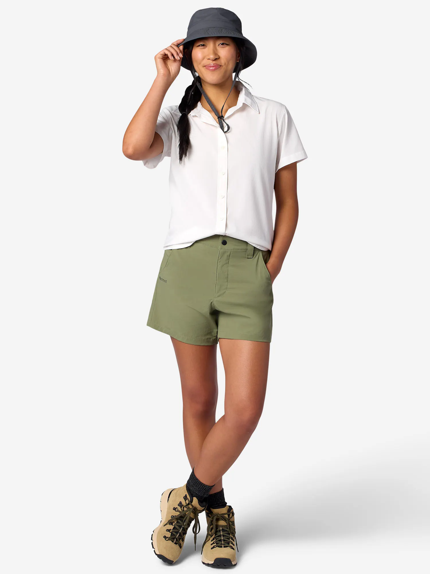 Marmot Women's AirExchange Perforated Short-Sleeve Shirt (Spring 2026) in Pearl