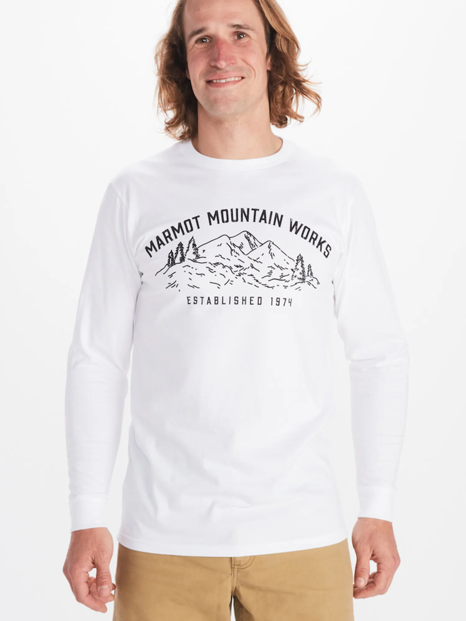 Marmot Men's Mountain Works Long-Sleeve Shirt in White | Cotton