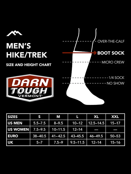 Darn Tough Men's Hiker Boot Full Cushion Midweight Hiking Socks