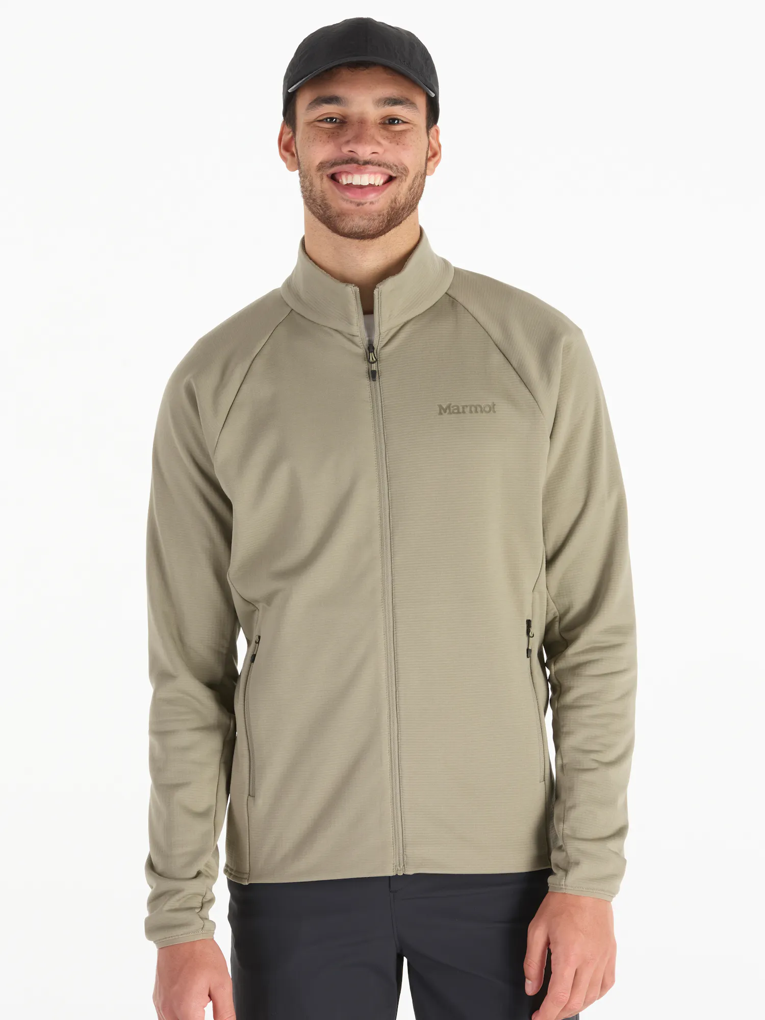 Marmot Men's Leconte Tech Grid Fleece Full-Zip Jacket (Fall 2025) in Vetiver