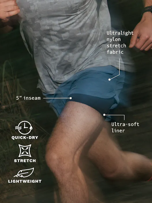 Men's Unpaved Lined Active Short 5"