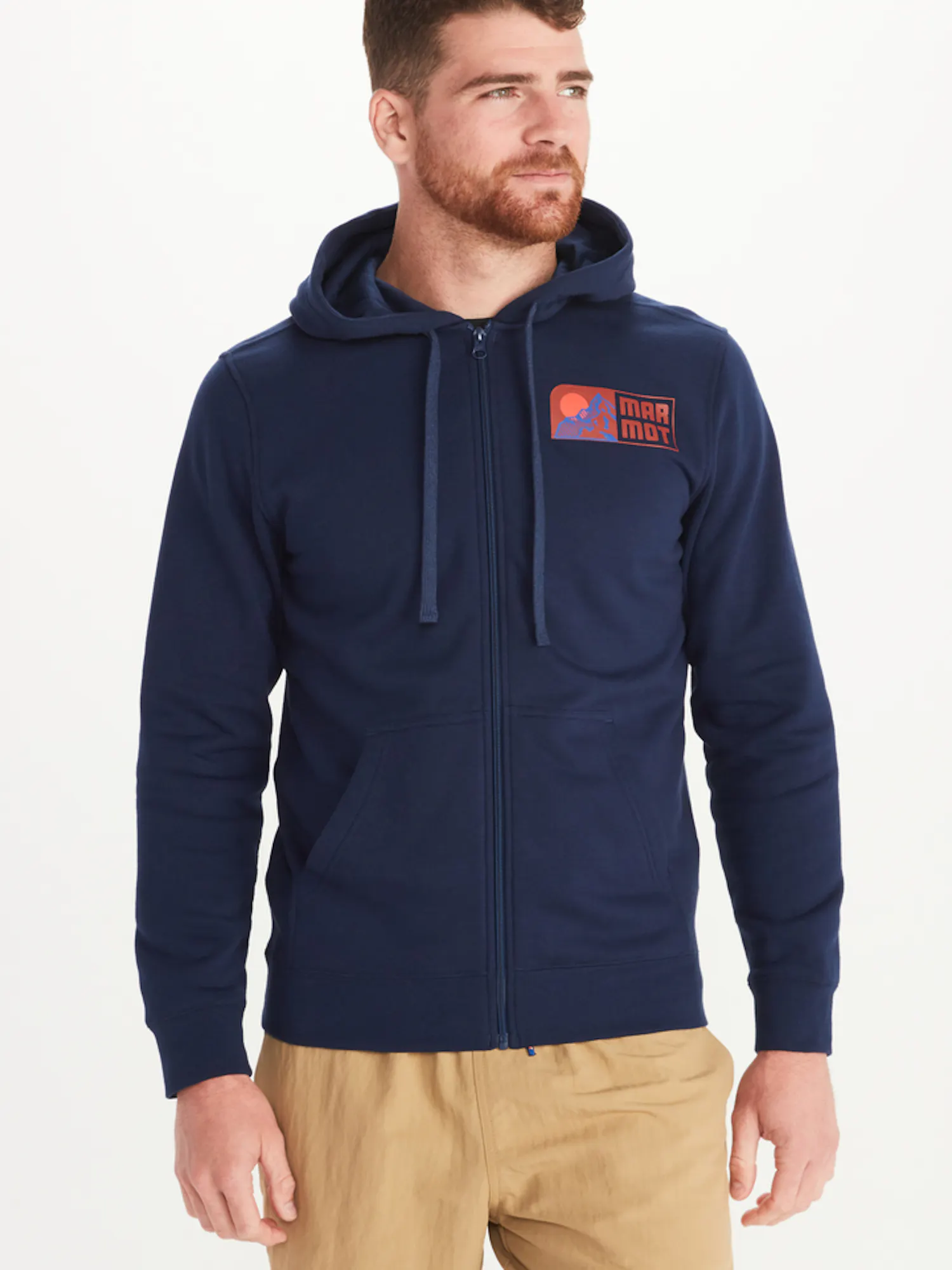 Marmot Men's Full-Zip Hoody in Arctic Navy | Cotton