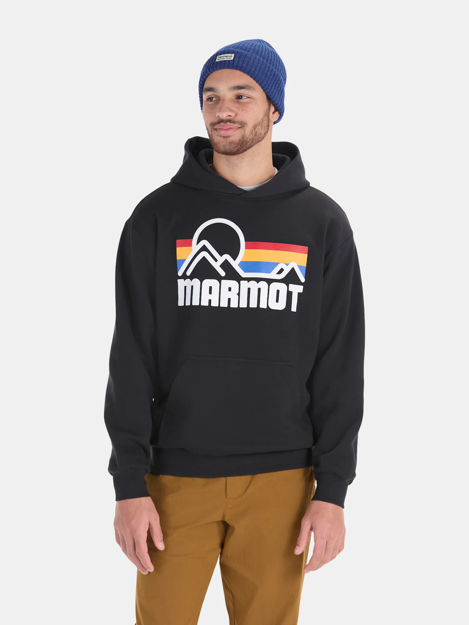 Marmot Men's Coastal Hoody in Black/Multi | Cotton