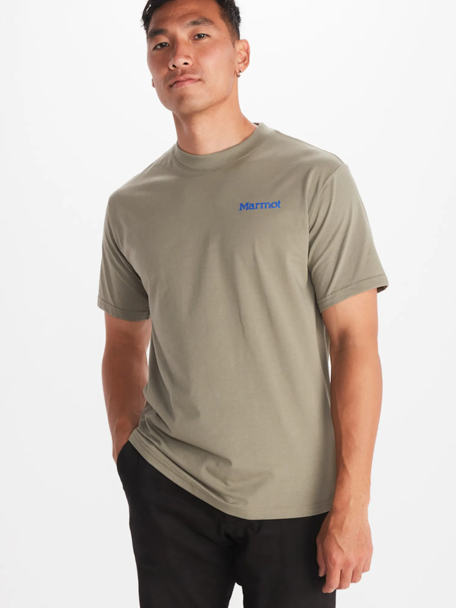 Marmot Men's M Dot Short-Sleeve T-Shirt in Vetiver | Cotton