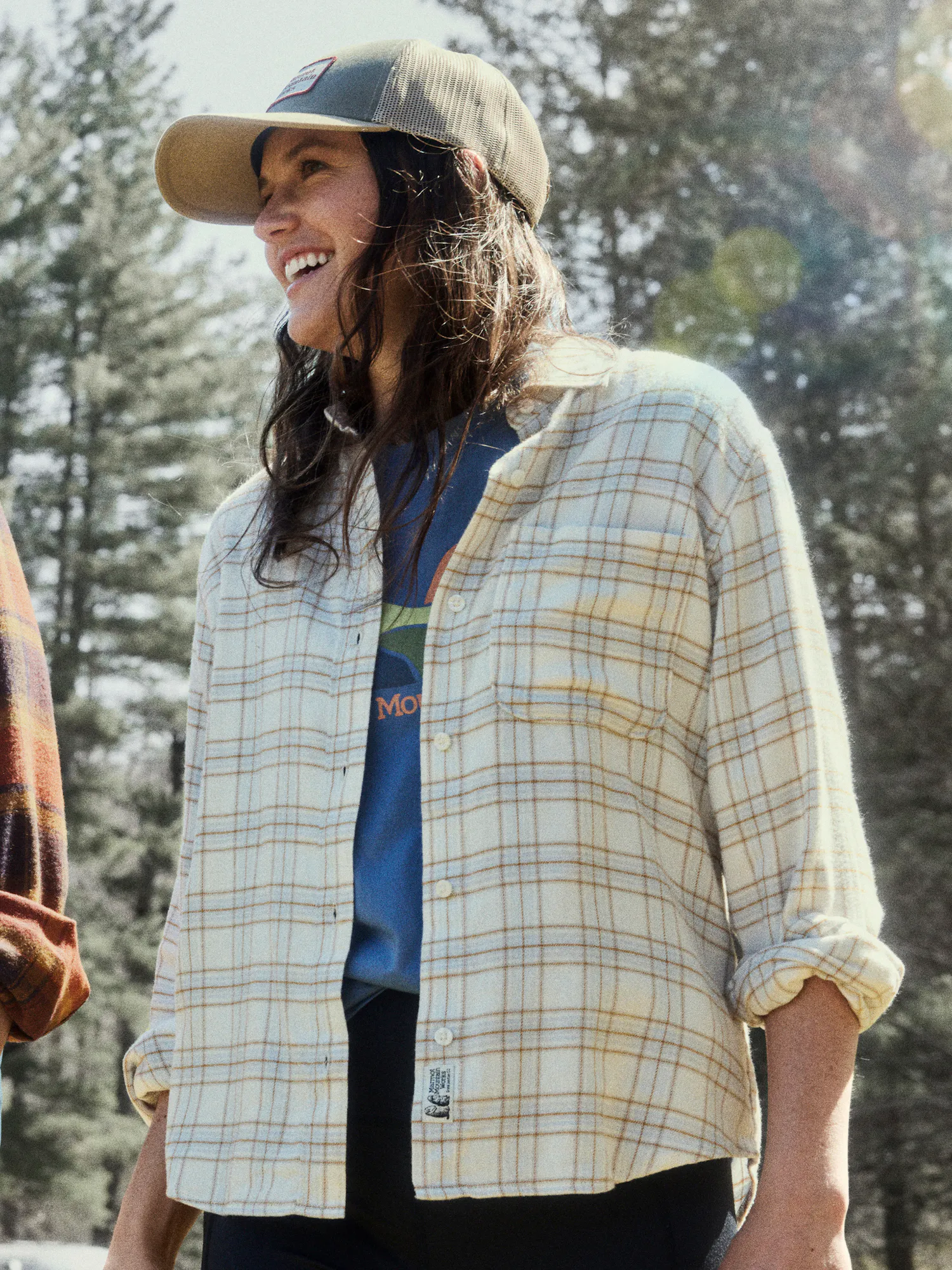 Marmot Women's Rush Creek Lightweight Flannel Long-Sleeve Shirt (Fall 2025) in Pearl | Cotton