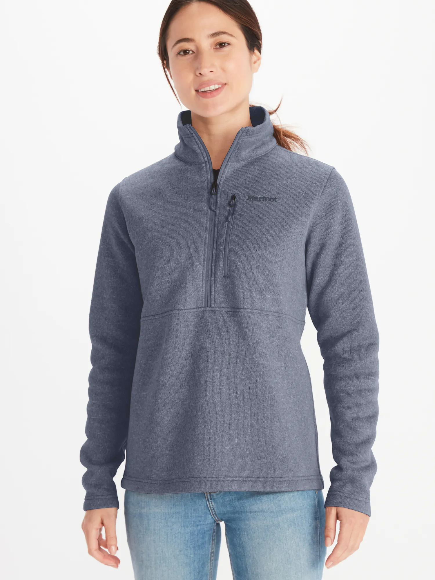 Marmot Women's Drop Line 1/2-Zip Jacket (2024) in Steel Onyx