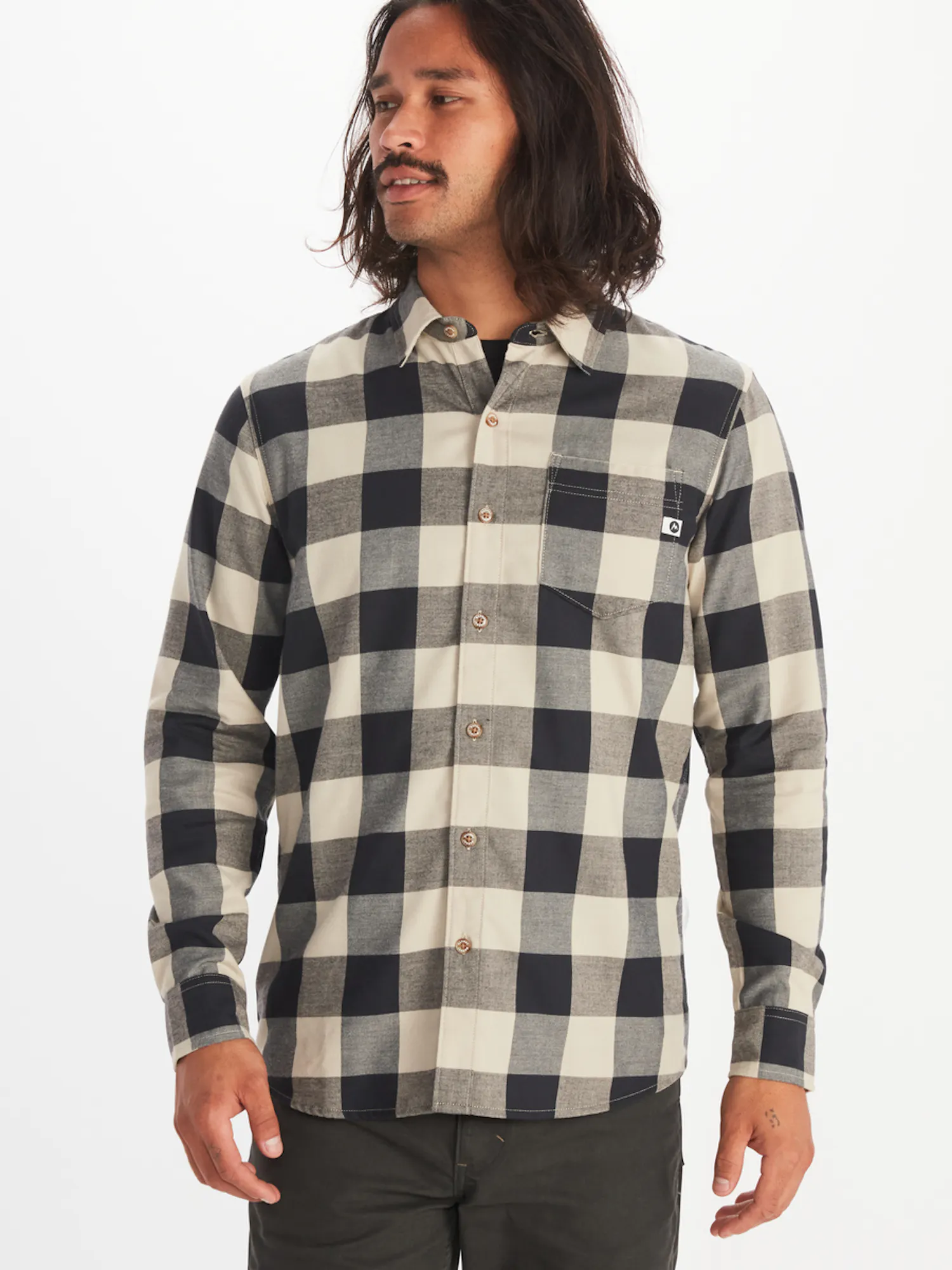 Marmot Men's Anderson Lightweight Flannel Shirt in Sandbar | Cotton