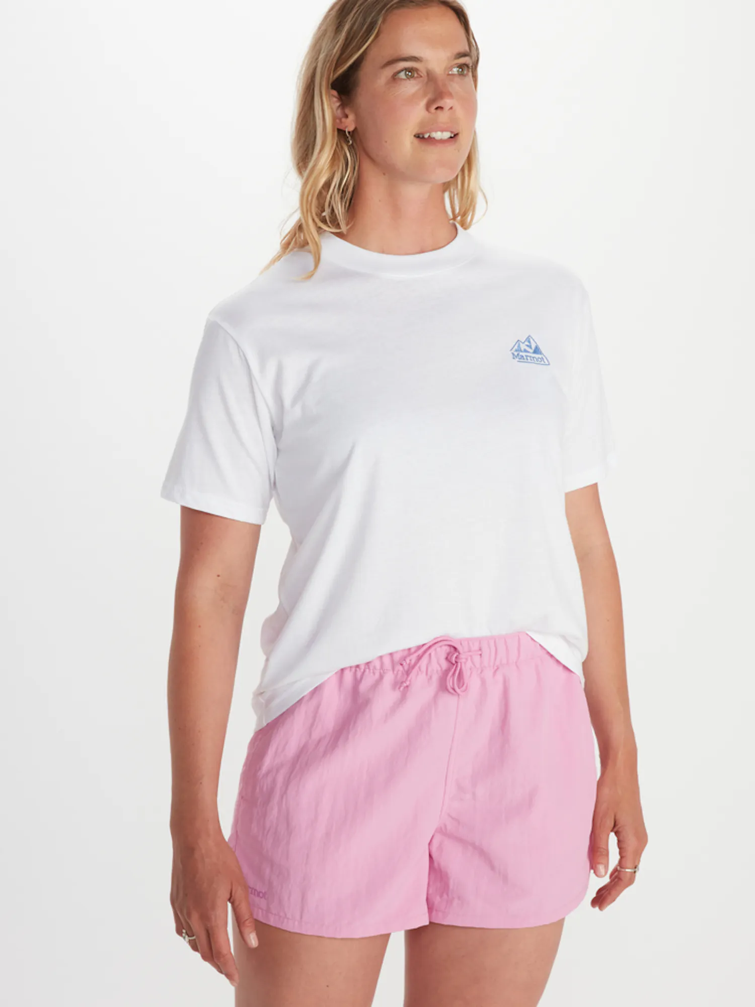 Marmot Women's Peaks T-Shirt in White | Cotton