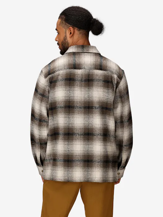 Men’s Open Weave Heavyweight Flannel Overshirt (Fall 2025)