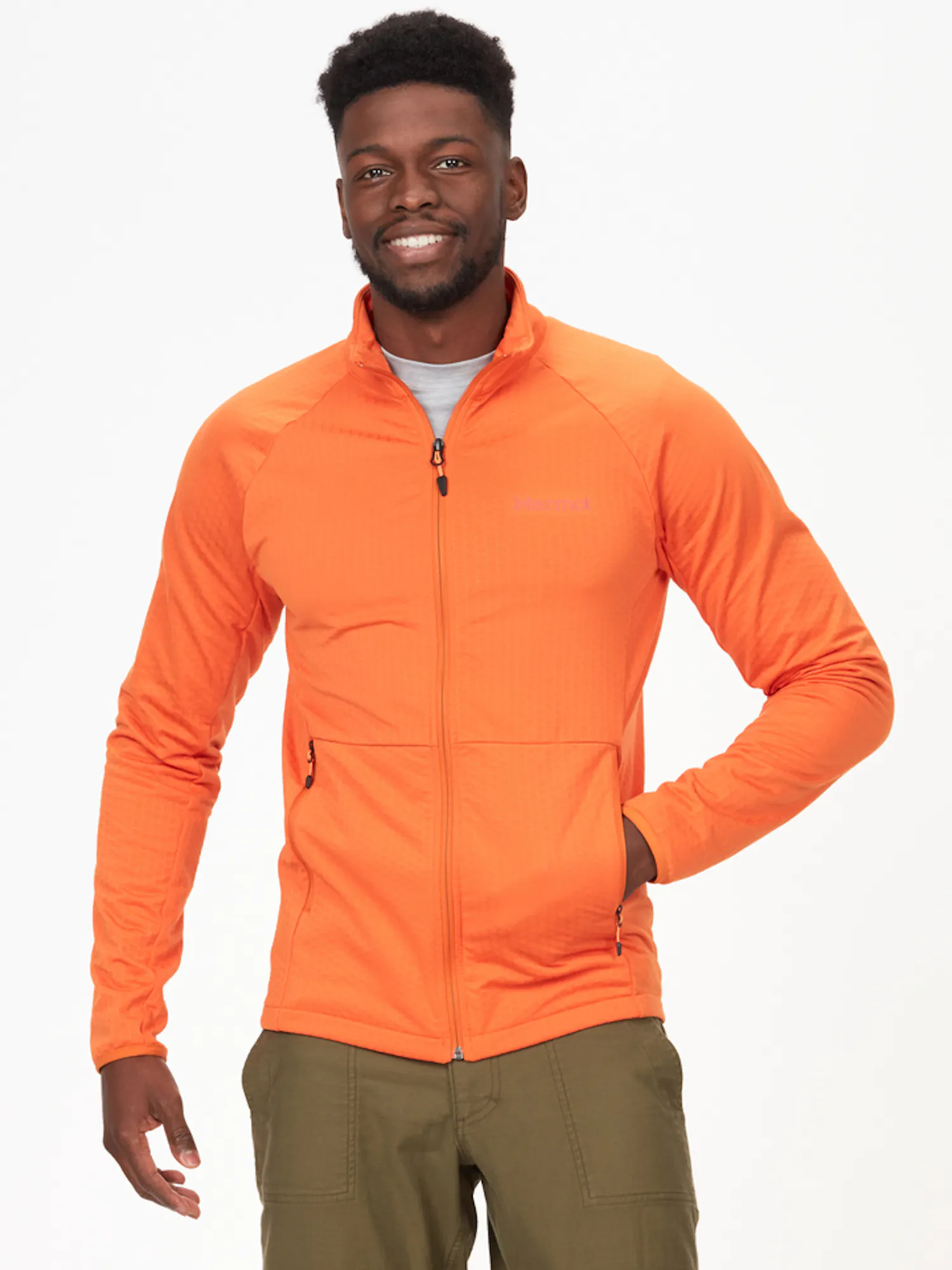 Marmot Men's Leconte Fleece Jacket in Tangelo