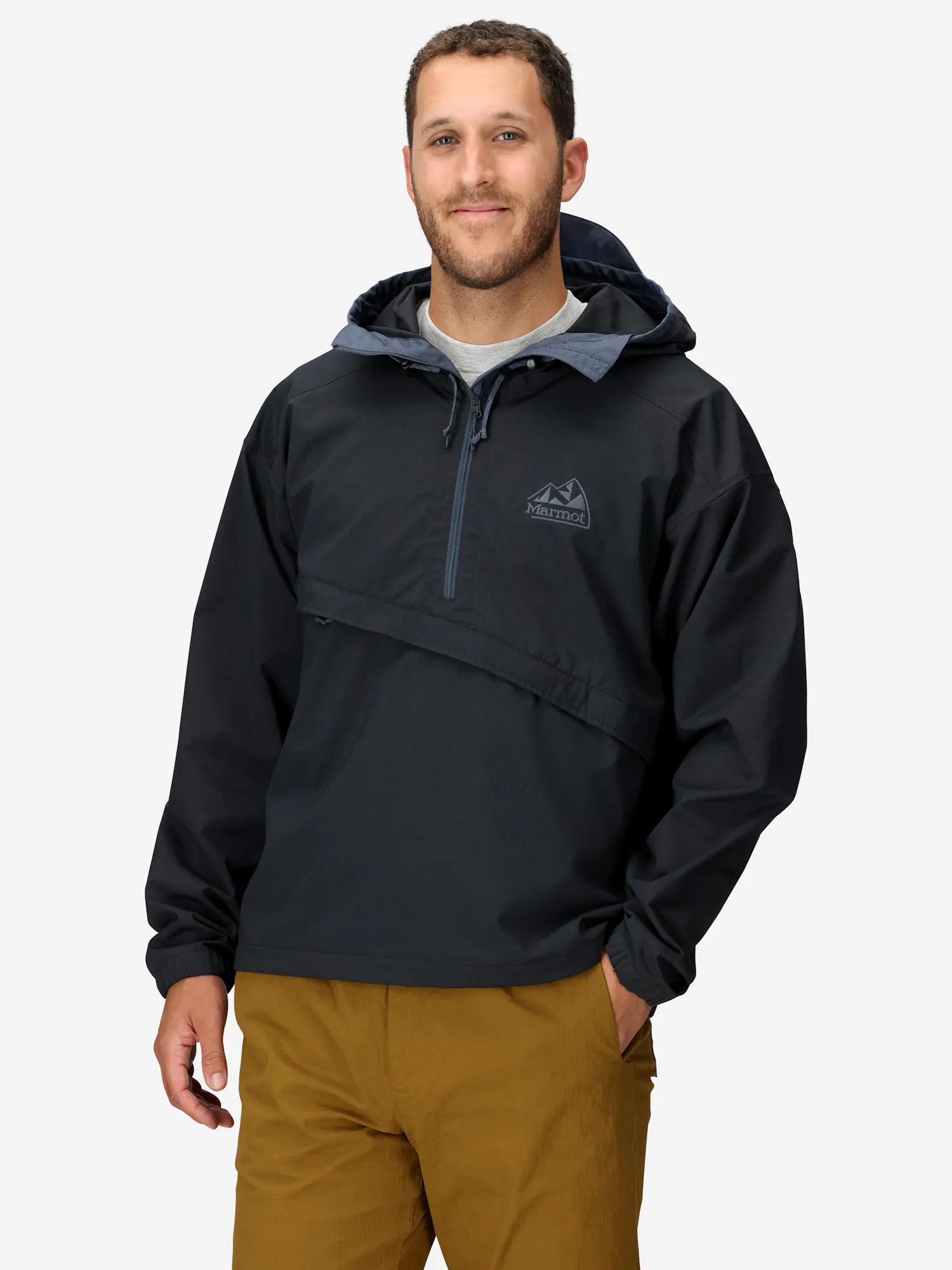 Marmot Men's '96 Active Wind Anorak (Spring 2025) Jacket in Black/Thunderhead