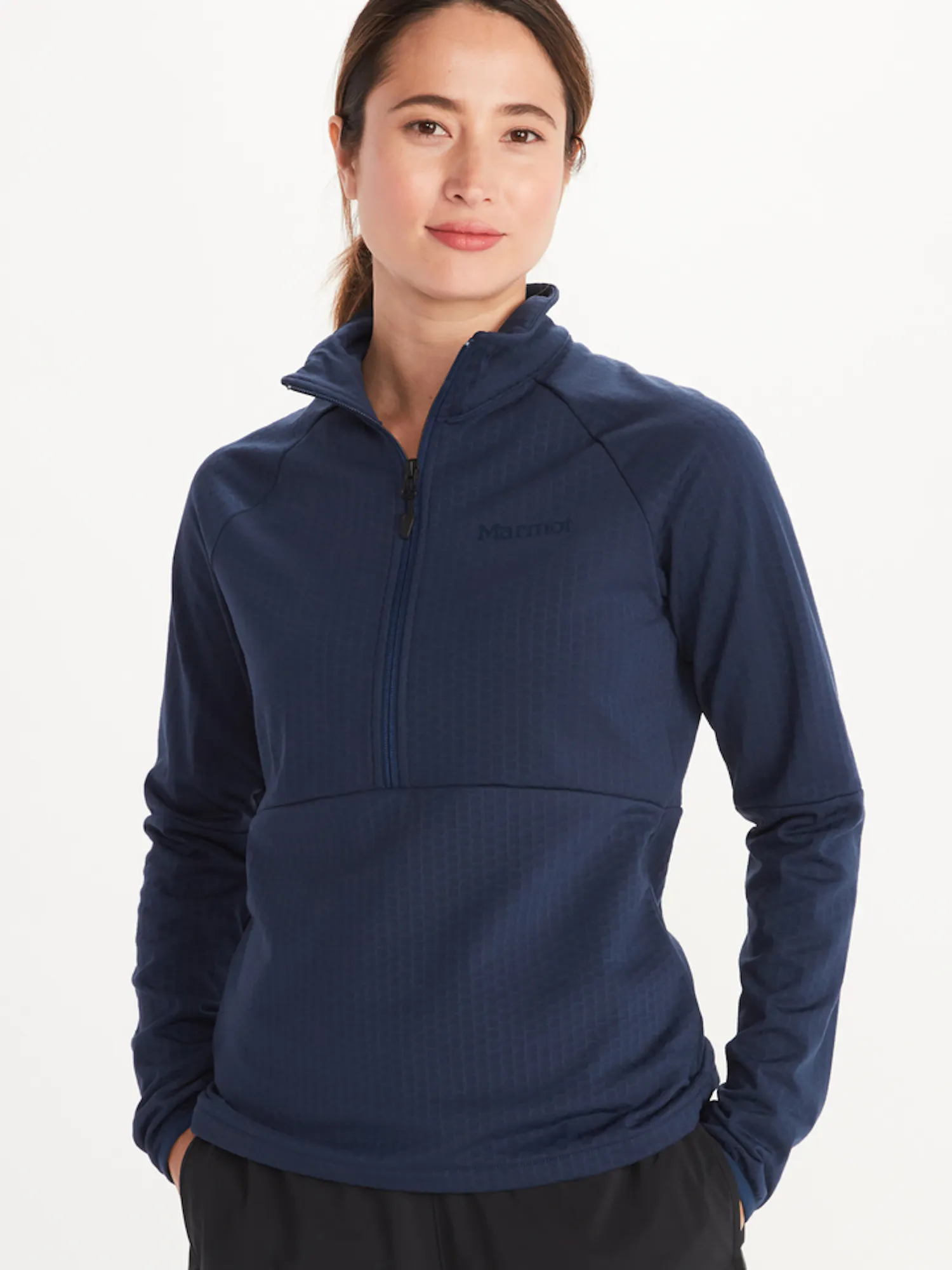 Marmot Women's Leconte Fleece 1/2-Zip Pullover in Arctic Navy