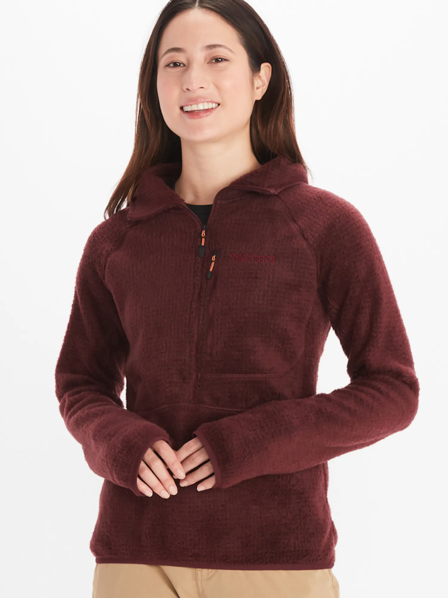 Marmot Women's Orsa Polartec® Wool 1/2-Zip Hoody in Port Royal