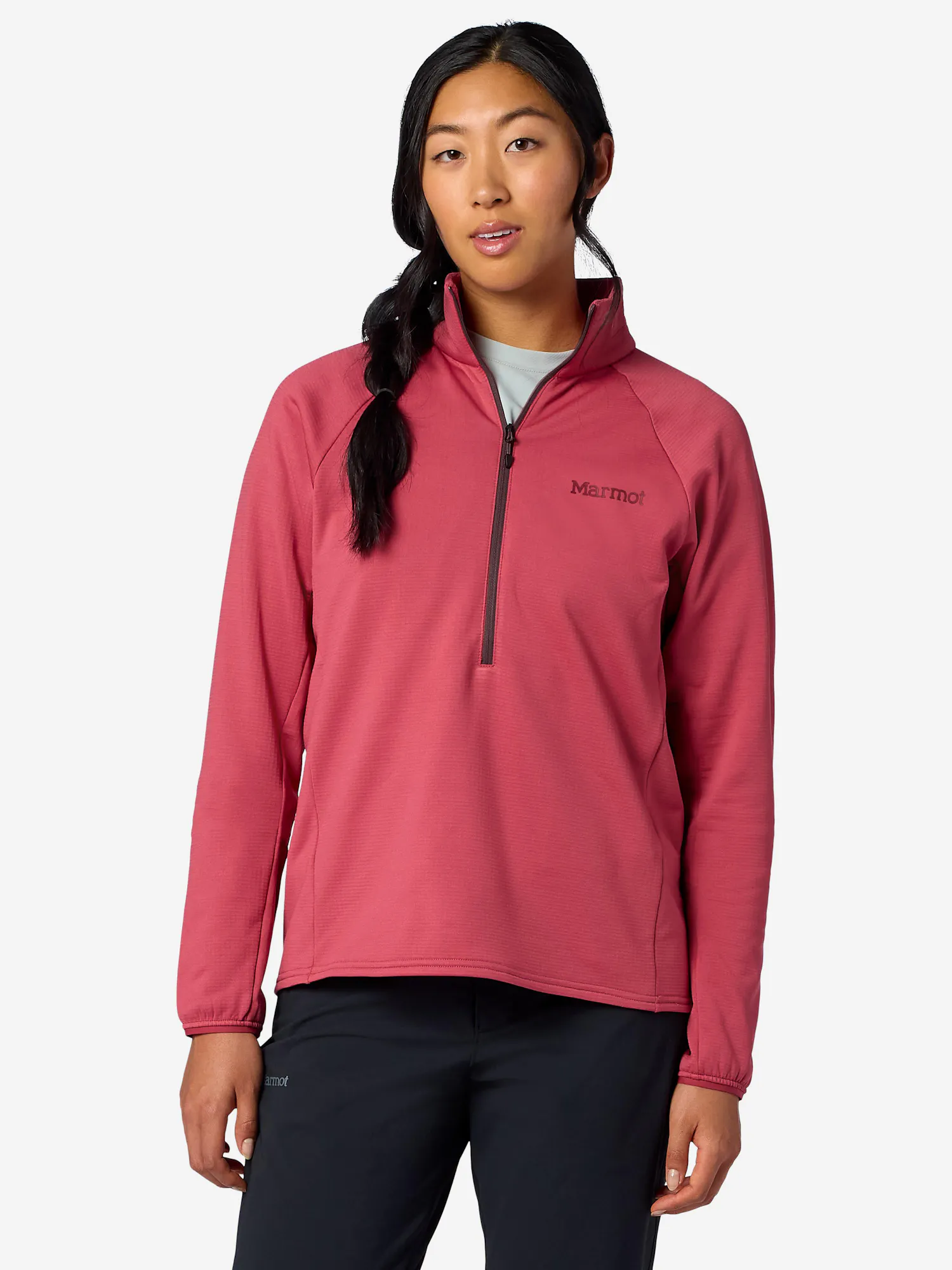 Marmot Women's Leconte Tech Grid Fleece Half-Zip (Spring 2026) Shirt in Dried Rose