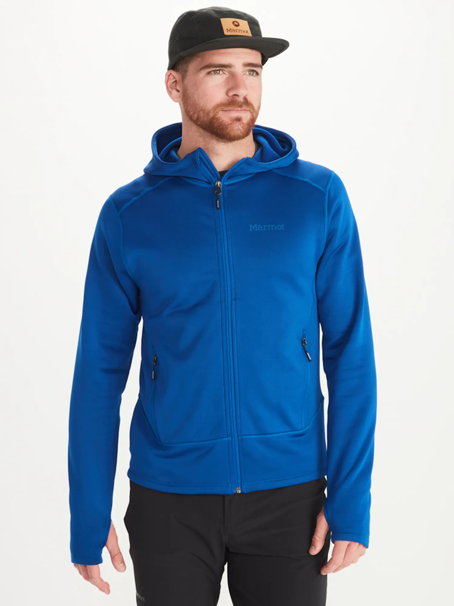 Marmot Men's Olden Polartec® Hoody in Dark Azure | Fleece