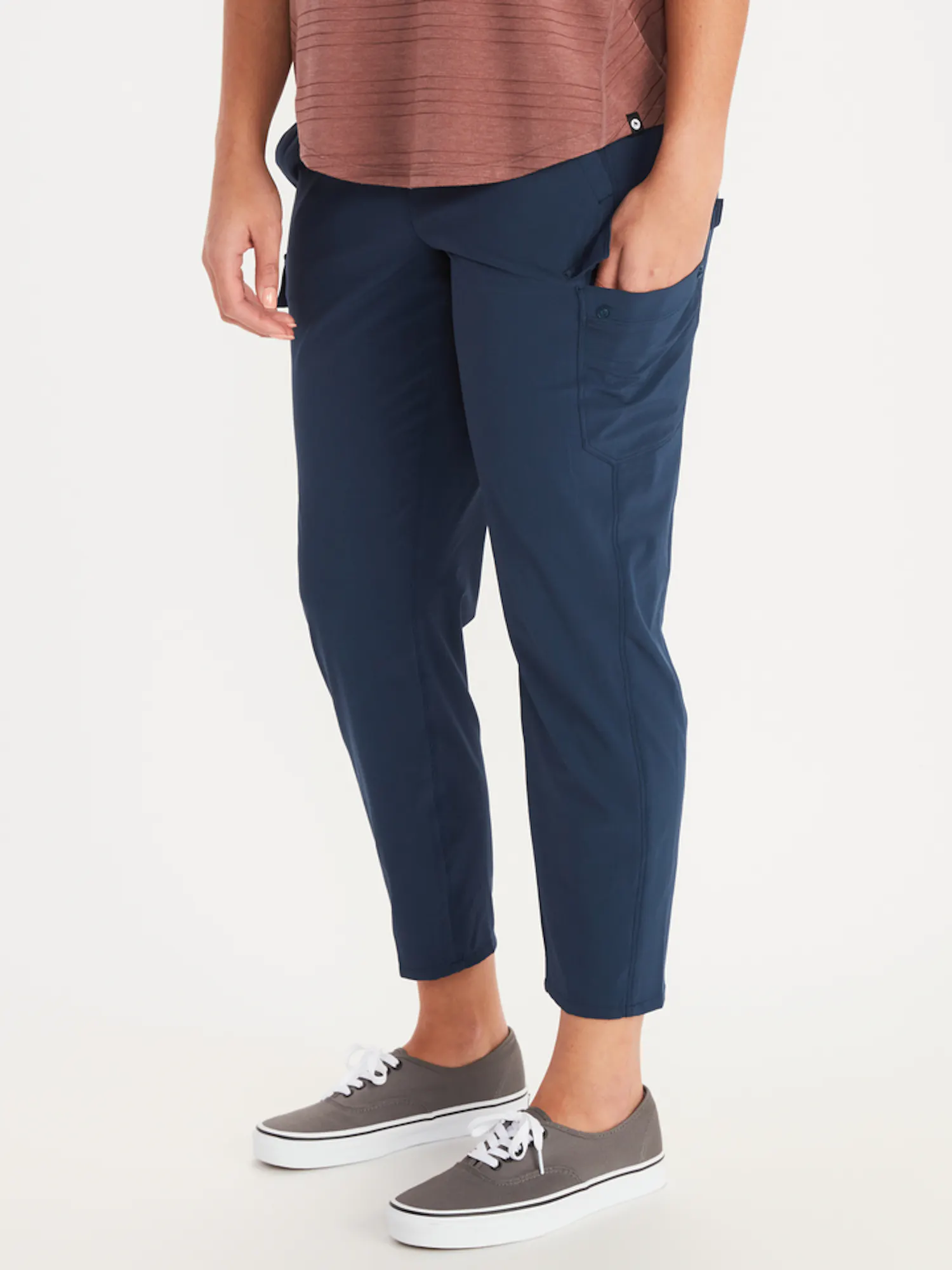 Marmot Women's Elda UPF 50 Cargo Ankle Pants in Dark Indigo