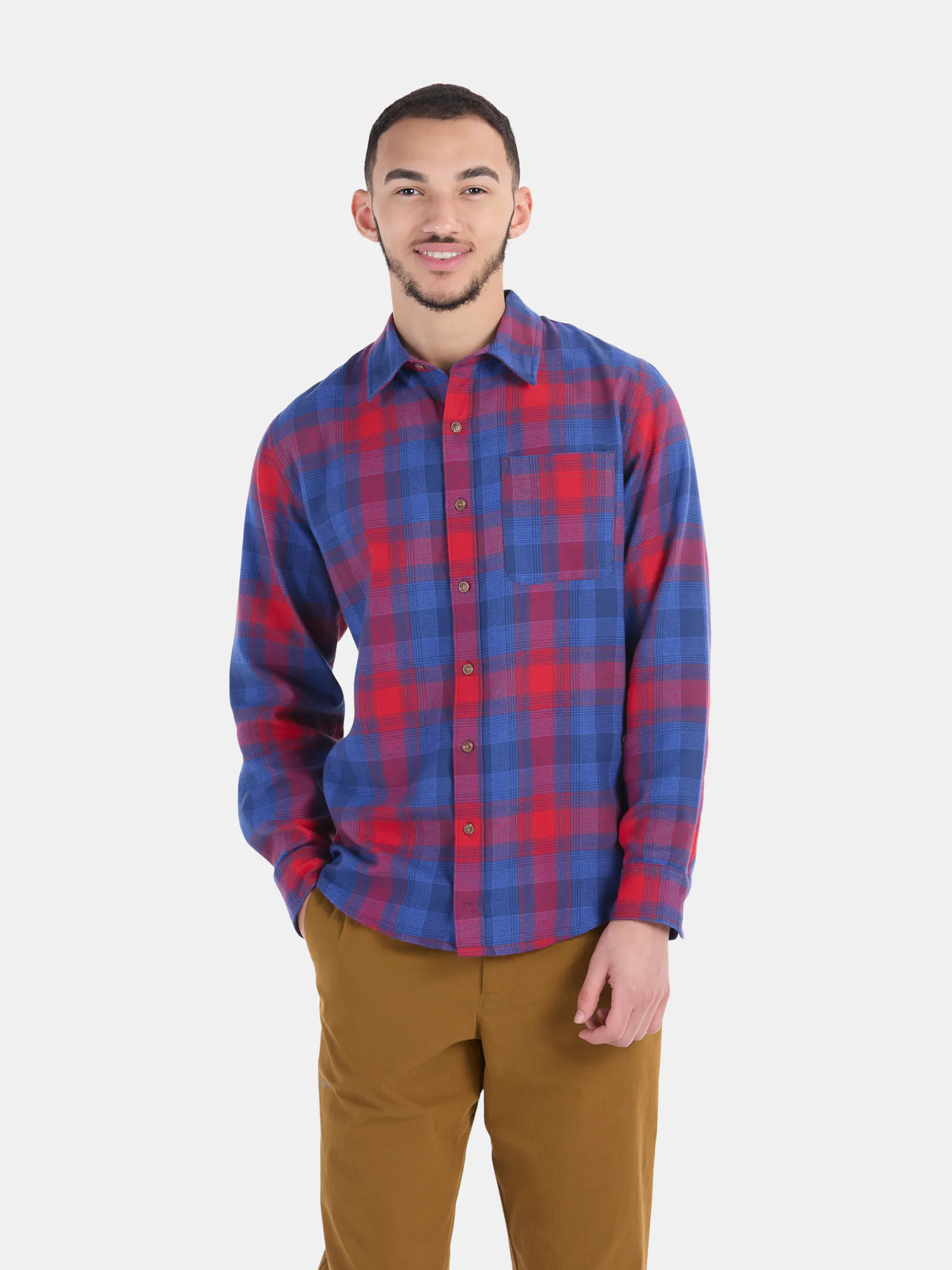 Marmot Men's Fairfax Novelty Lightweight Flannel Shirt (2024) in Team Red | Cotton