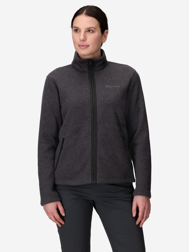 Women's Drop Line Sweater Fleece Full-Zip Jacket