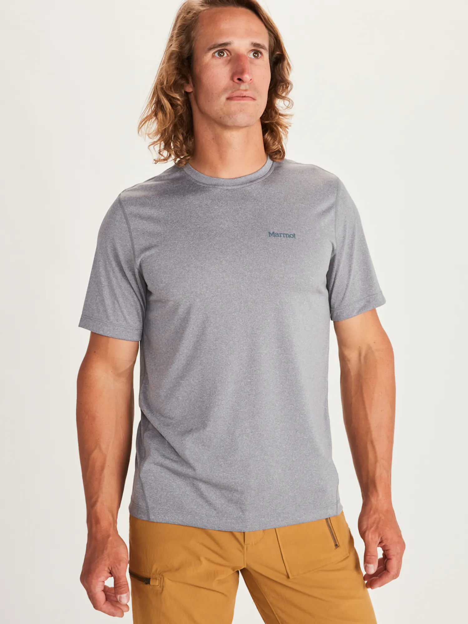 Marmot Men's Conveyor Short-Sleeve T-Shirt in Steel Onyx Heather | Cotton