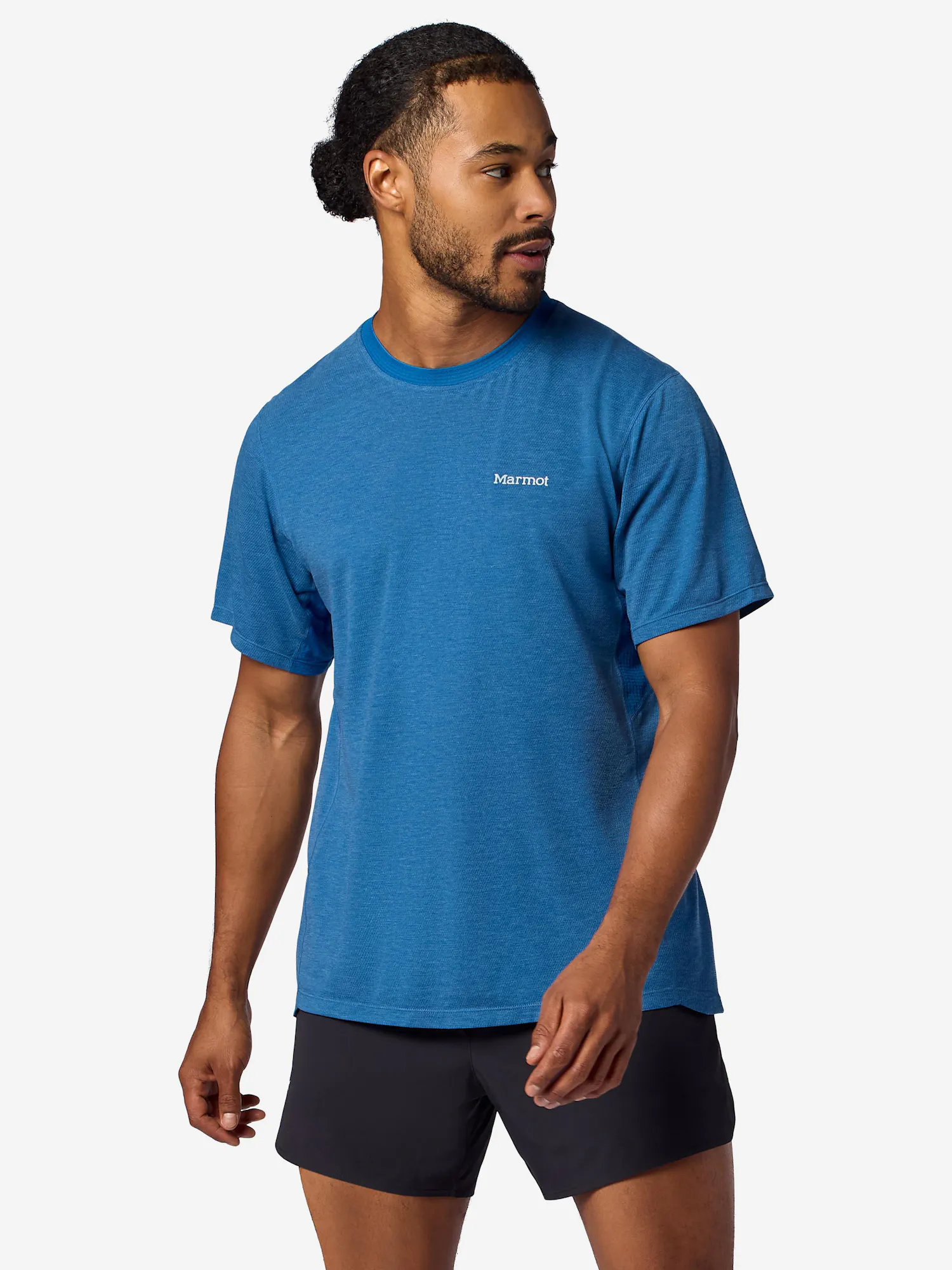 Marmot Men's Uptrail Active Short-Sleeve Shirt in Nautical Blue