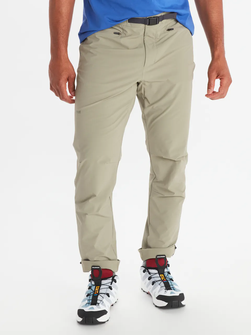 man modeling snow or skit pants