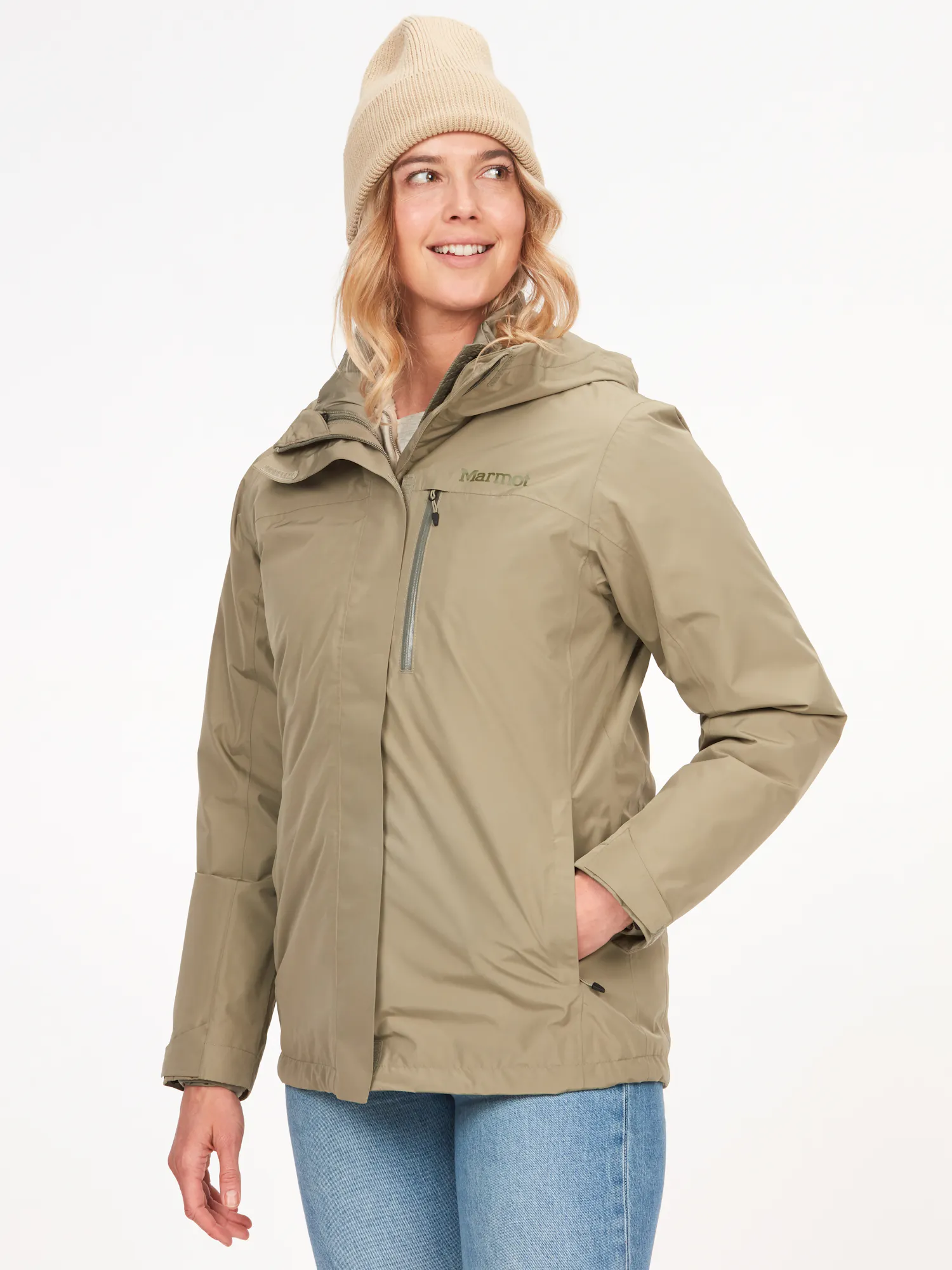 Marmot Women's Ramble Component 3 in 1 Waterproof Jacket (2024) in Vetiver