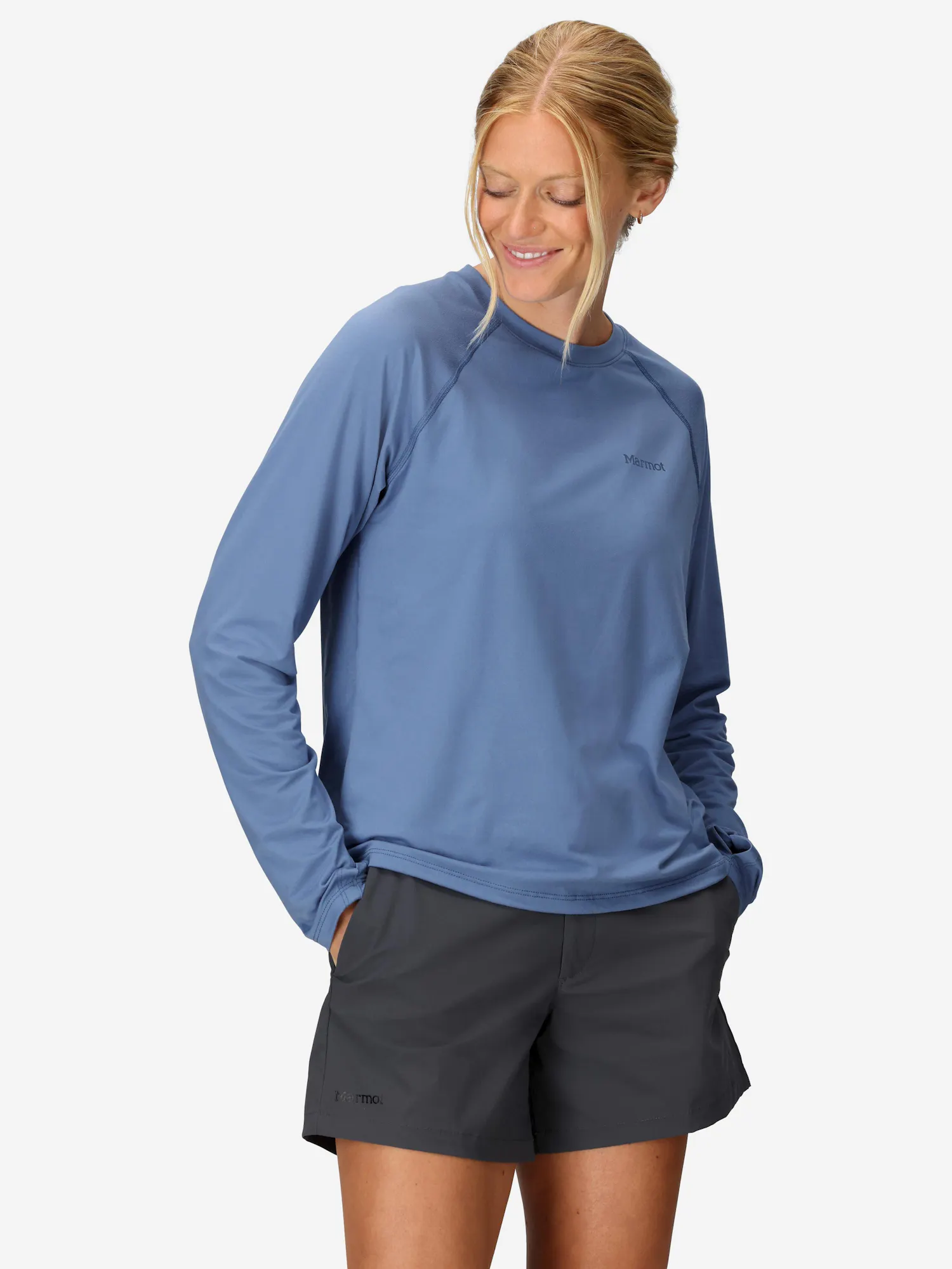 Marmot Women's Windridge UPF 50 Long-Sleeve Shirt Jacket in Rain Cloud