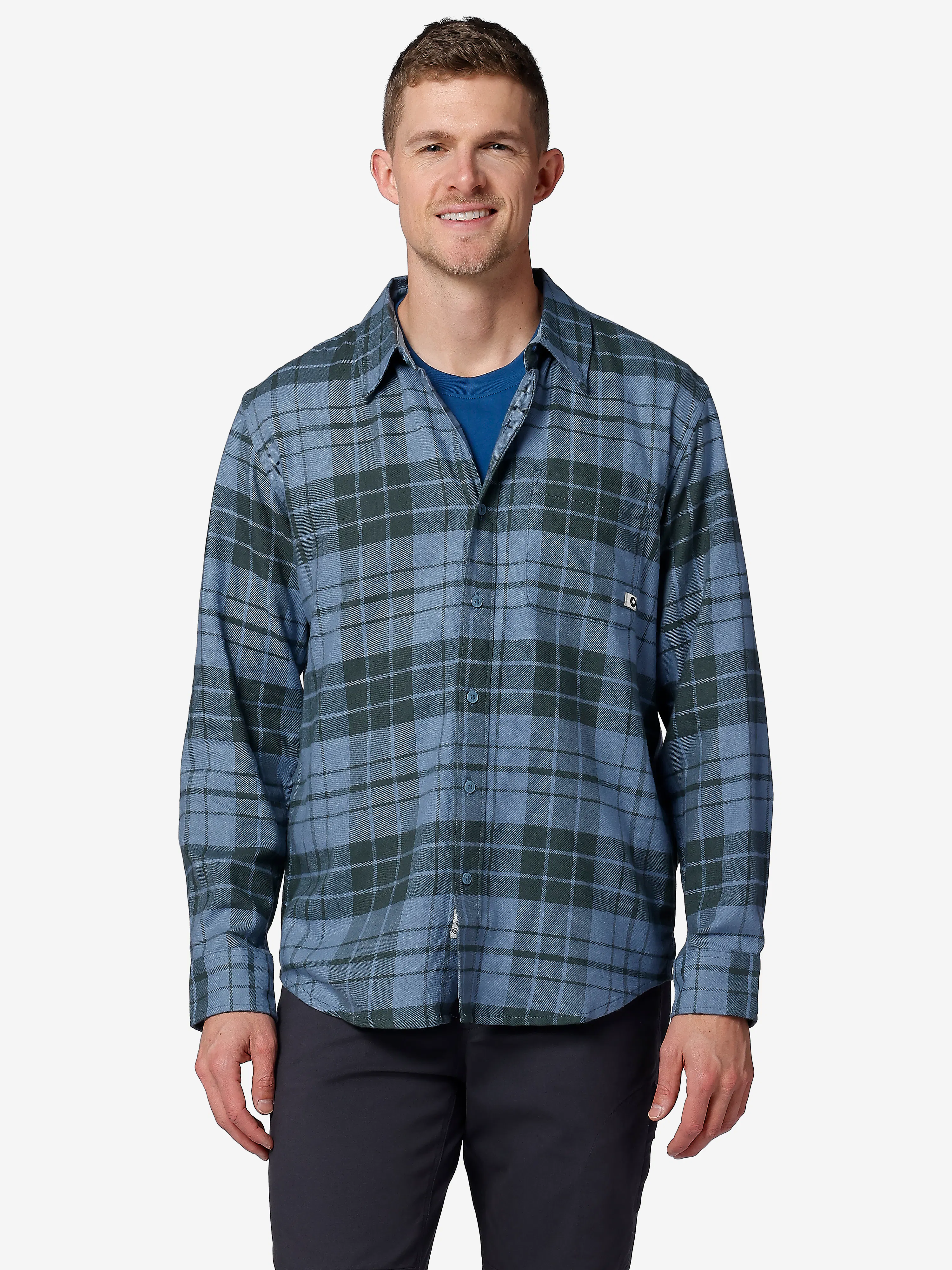 Hazy Blue Grey Plaid