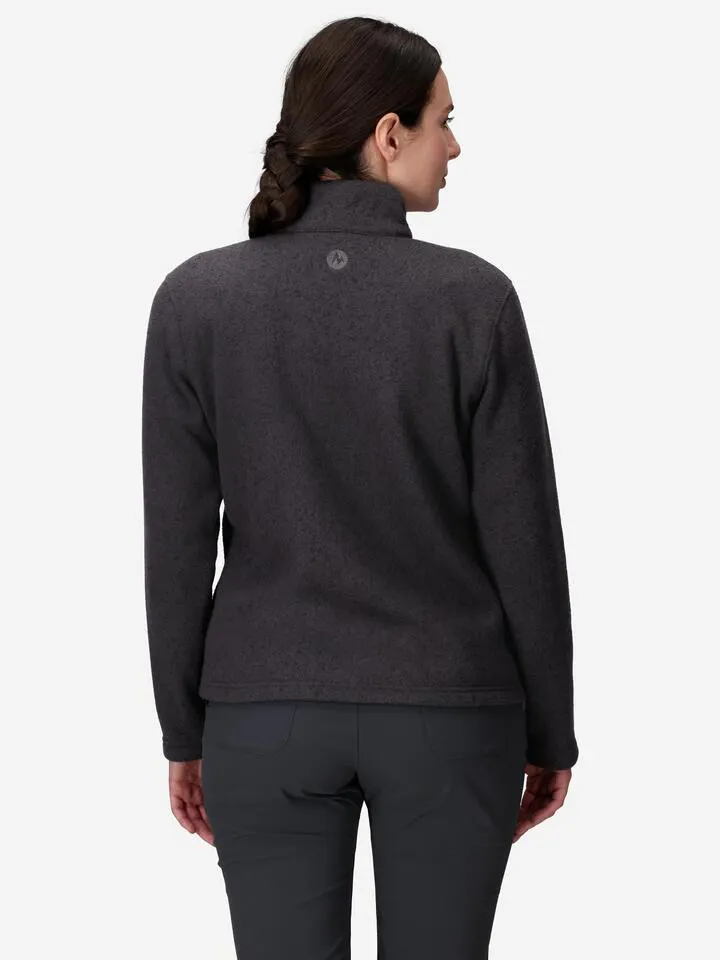 Women's Drop Line Sweater Fleece Full-Zip Jacket