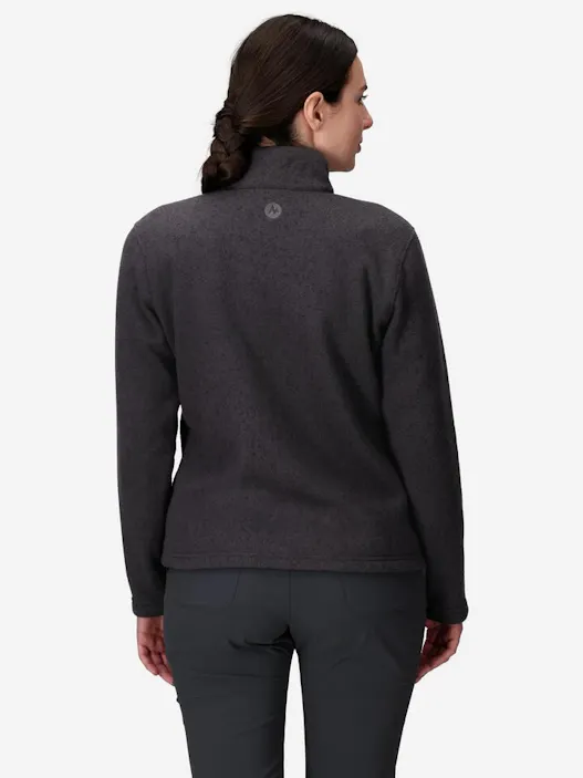 Women's Drop Line Sweater Fleece Full-Zip Jacket