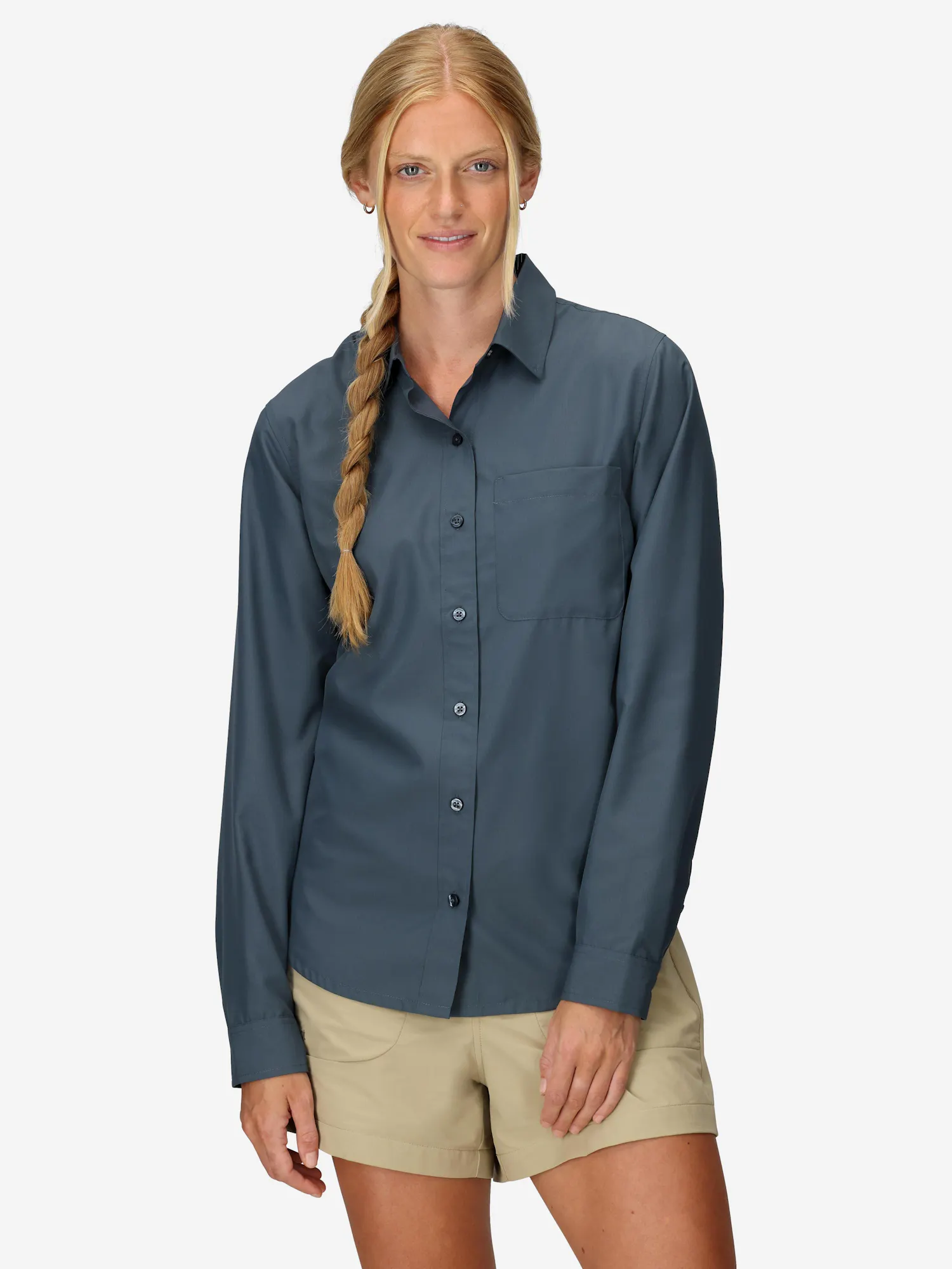 Marmot Women's AirExchange UPF 40 Long-Sleeve Shirt in Thunderhead