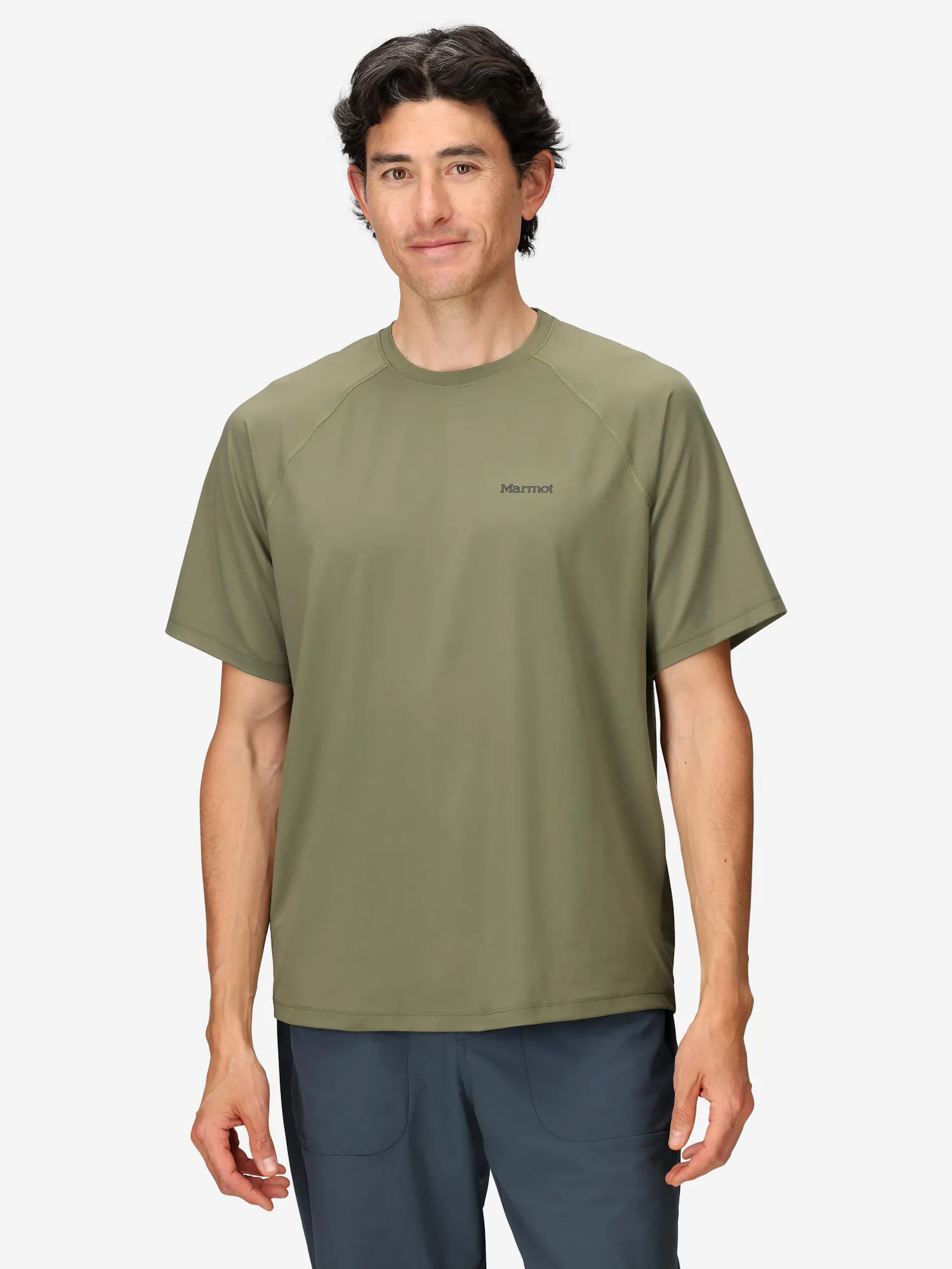 Marmot Men's Windridge UPF 50 Short-Sleeve T-Shirt (Spring 2026) in Olive Grove