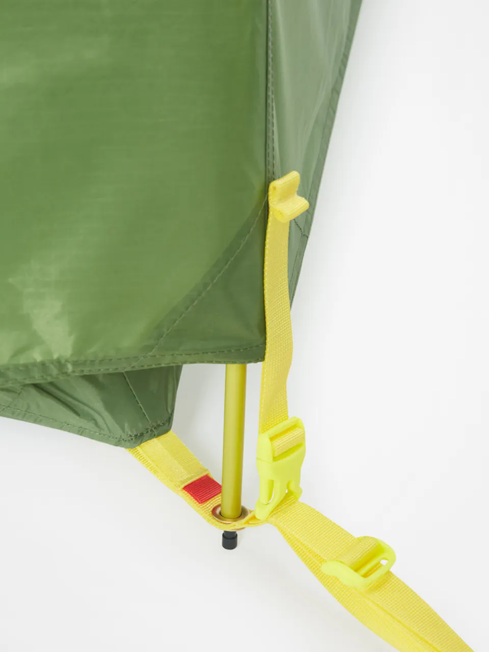 closeup of tent pole