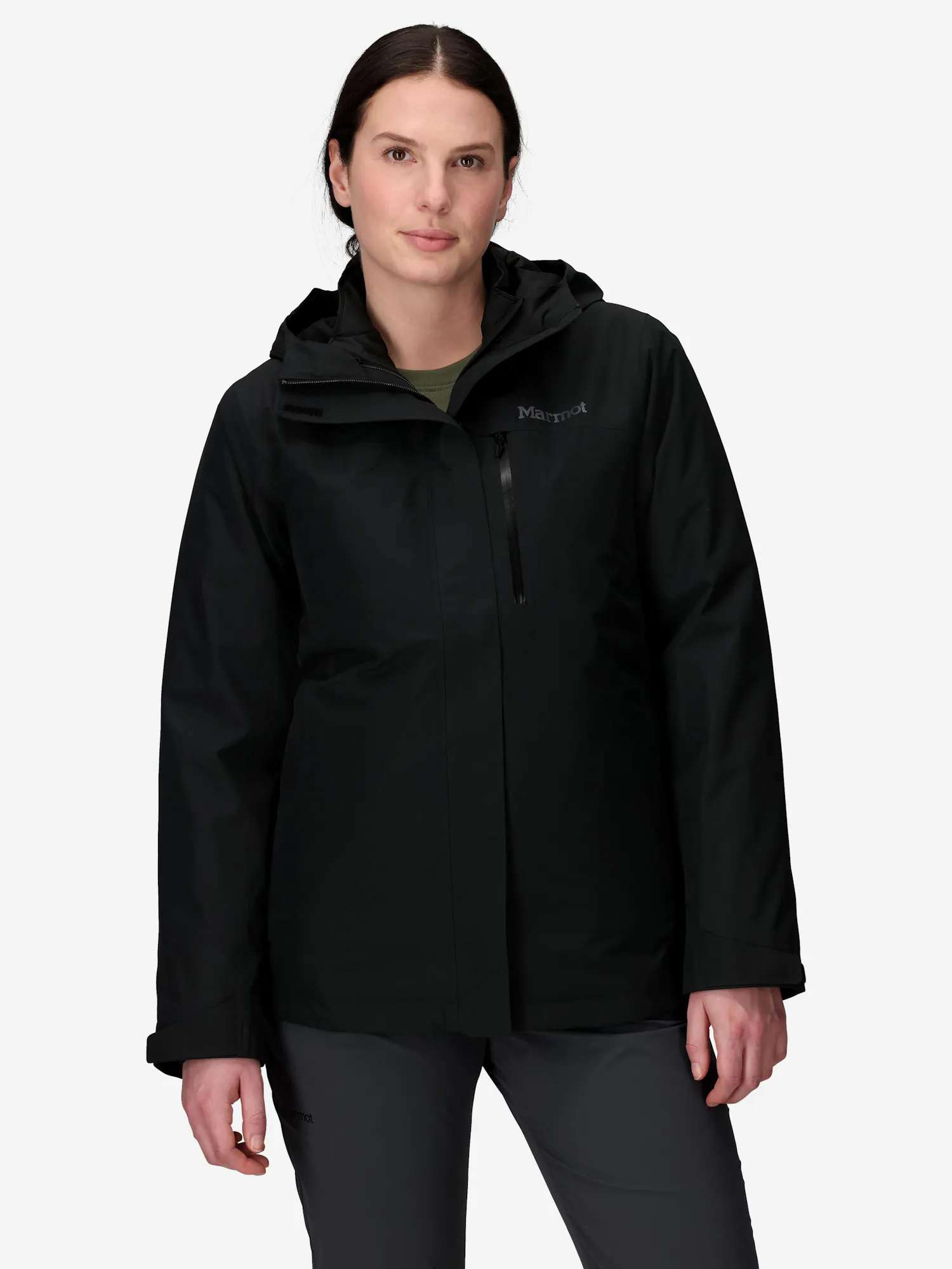 Marmot Women's Ramble Component 3 in 1 Waterproof Jacket in Black
