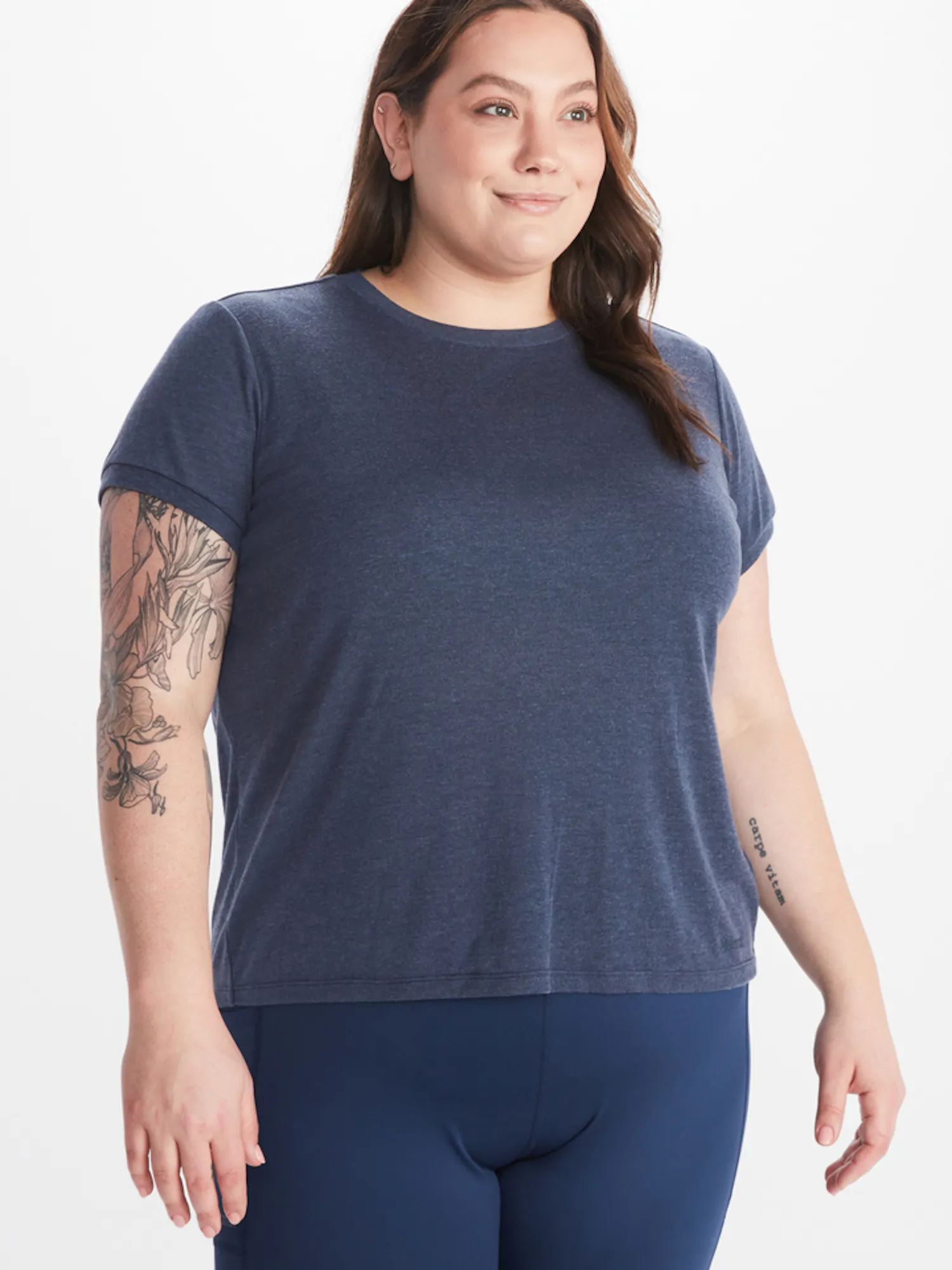 Marmot Women's Switchback Short-Sleeve Shirt - Plus in Arctic Navy