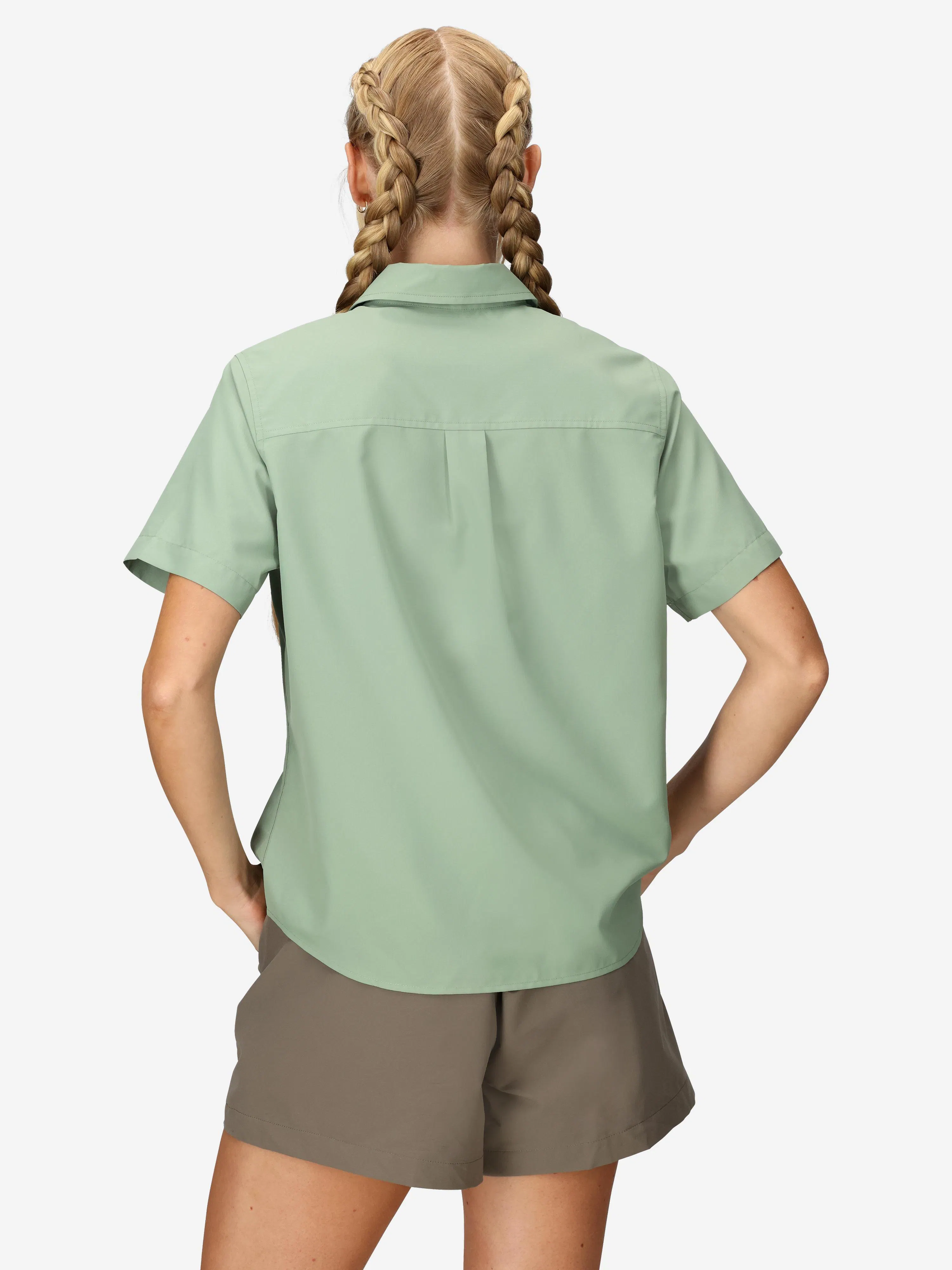 Women's AirExchange UPF 40 Short-Sleeve Collared Shirt