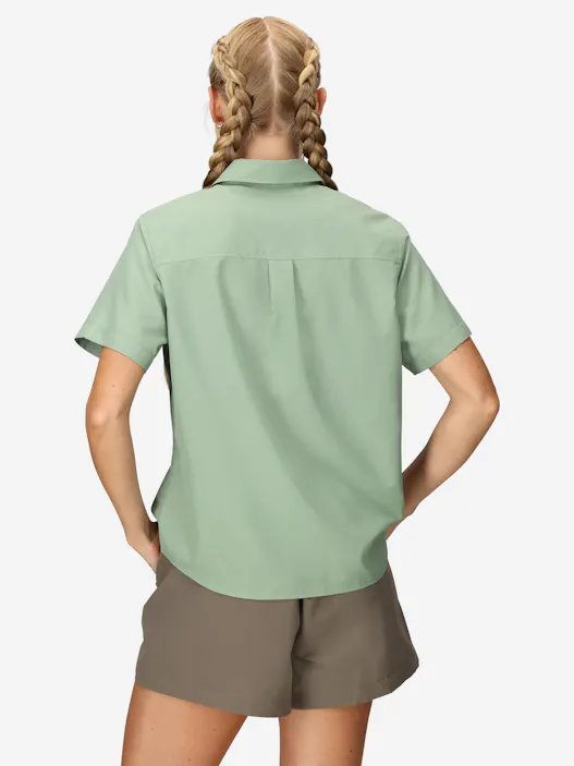 Women's AirExchange UPF 40 Short-Sleeve Collared Shirt