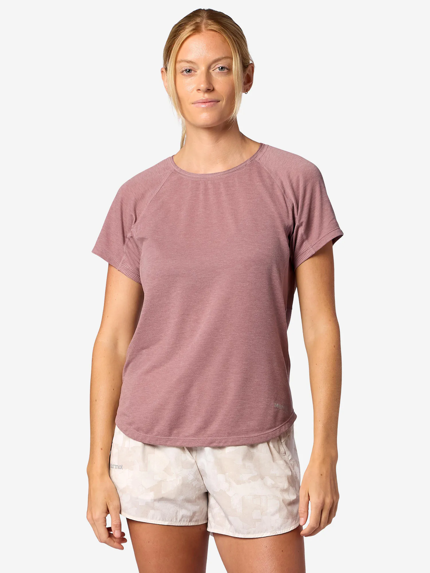 Marmot Women's Uptrail Active Short-Sleeve Shirt in Light Mauve