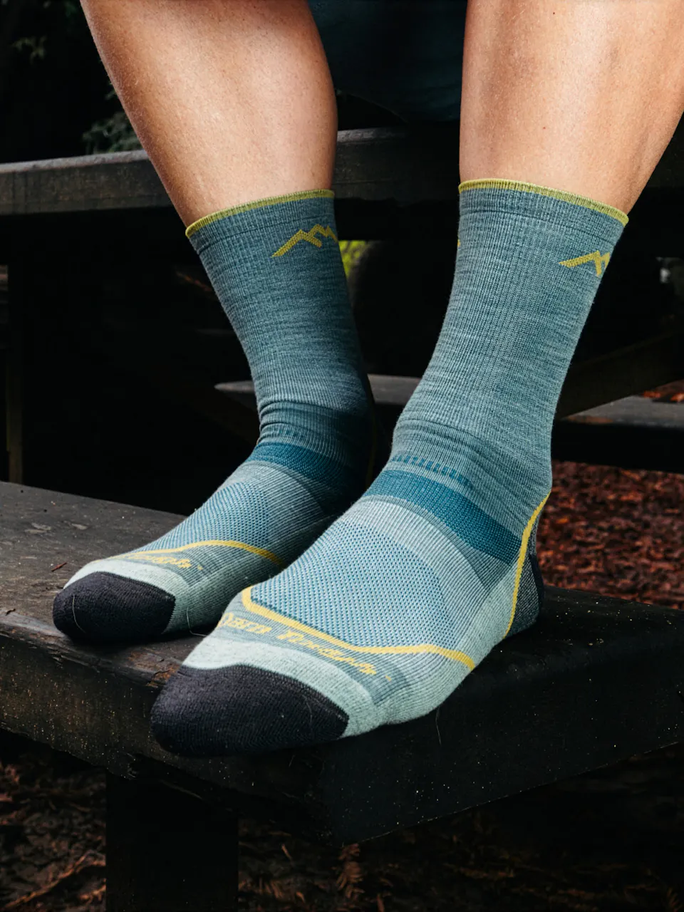 Light Hiker Micro Crew Lightweight with Cushion-Darn Tough Seafoam